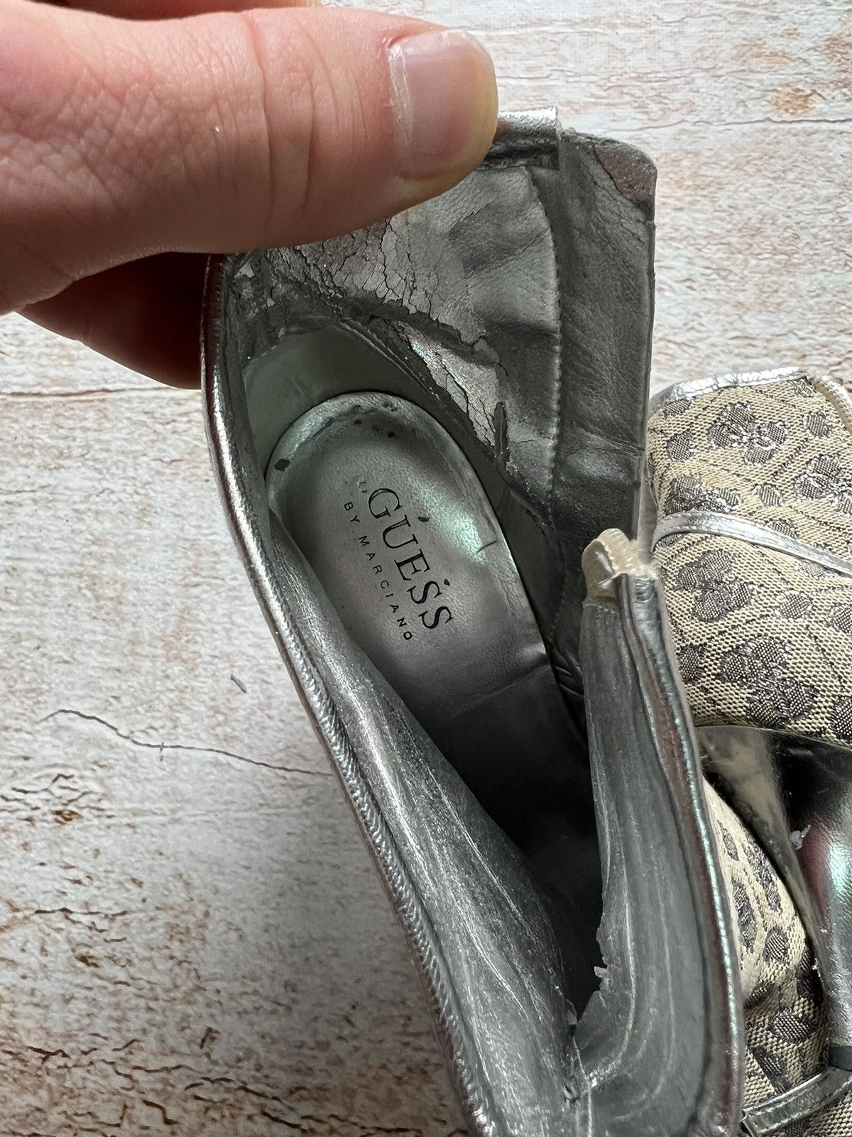 Guess × Vintage GUESS vintage canvas belted heels Size US 7 / IT 37 - 11 Thumbnail