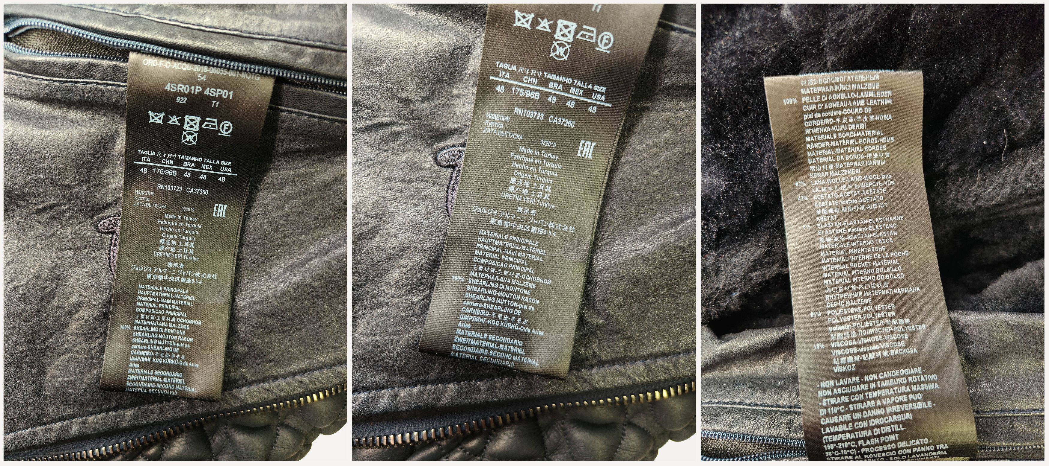 Giorgio Armani GIORGIO ARMANI _ QUILTED _ SHEARLING _ HOODED LEATHER Size US M / EU 48-50 / 2 - 9 Thumbnail