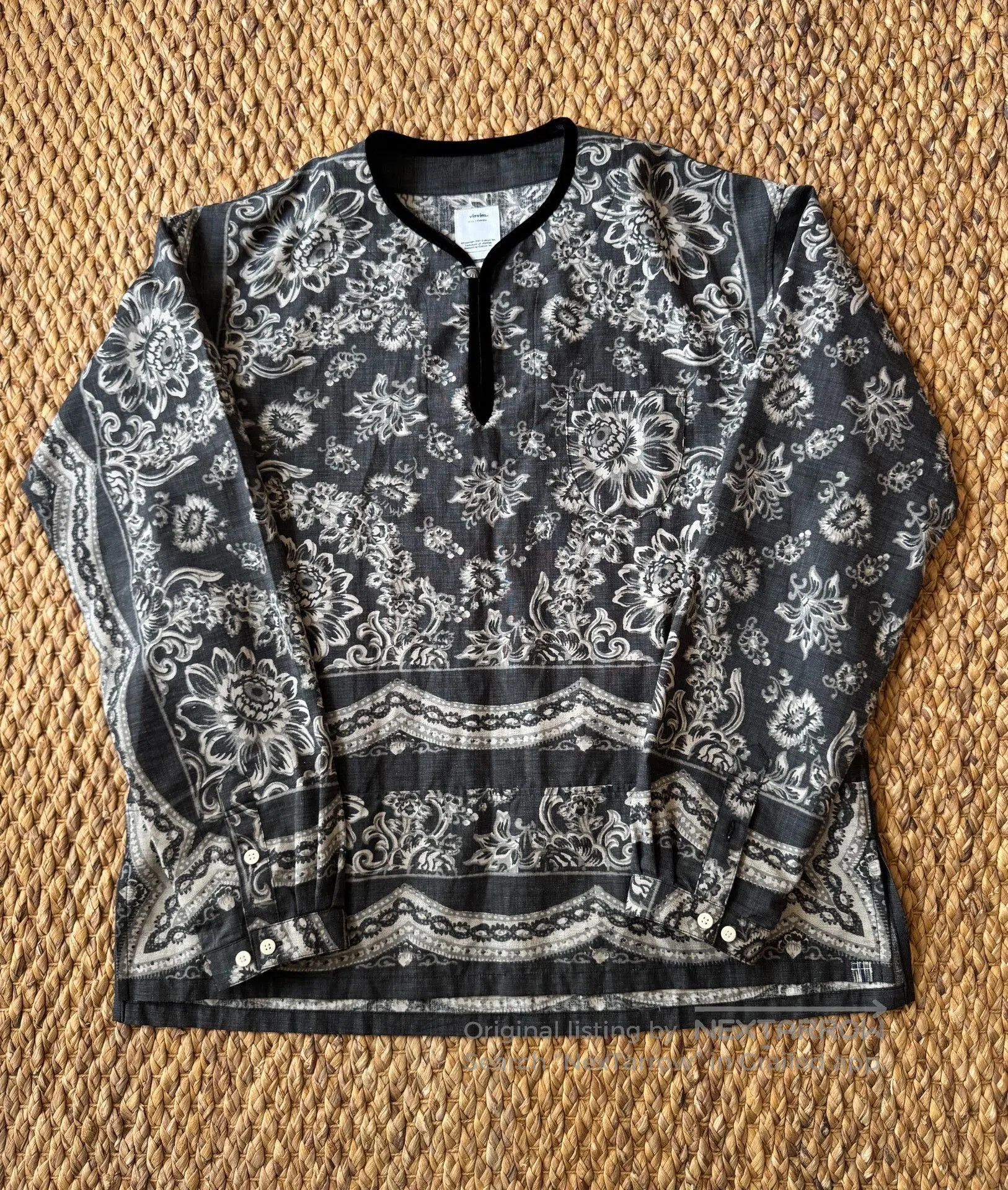 Visvim VISVIM Wildflower Tunic Shirt Black. Size M / US 6-8 / IT 42-44 - 1 Thumbnail