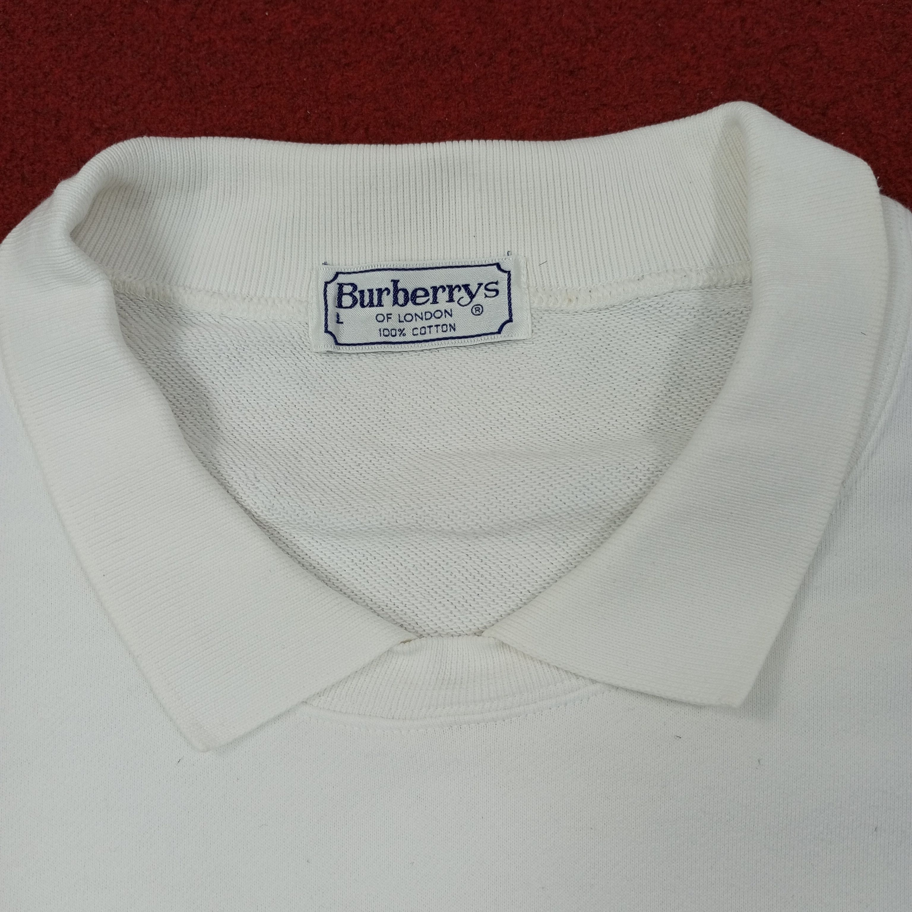 Burberry Burberrys Fashion Embroidery Logo Collar Sweatshirt c241n22 Size US XL / EU 56 / 4 - 3 Thumbnail