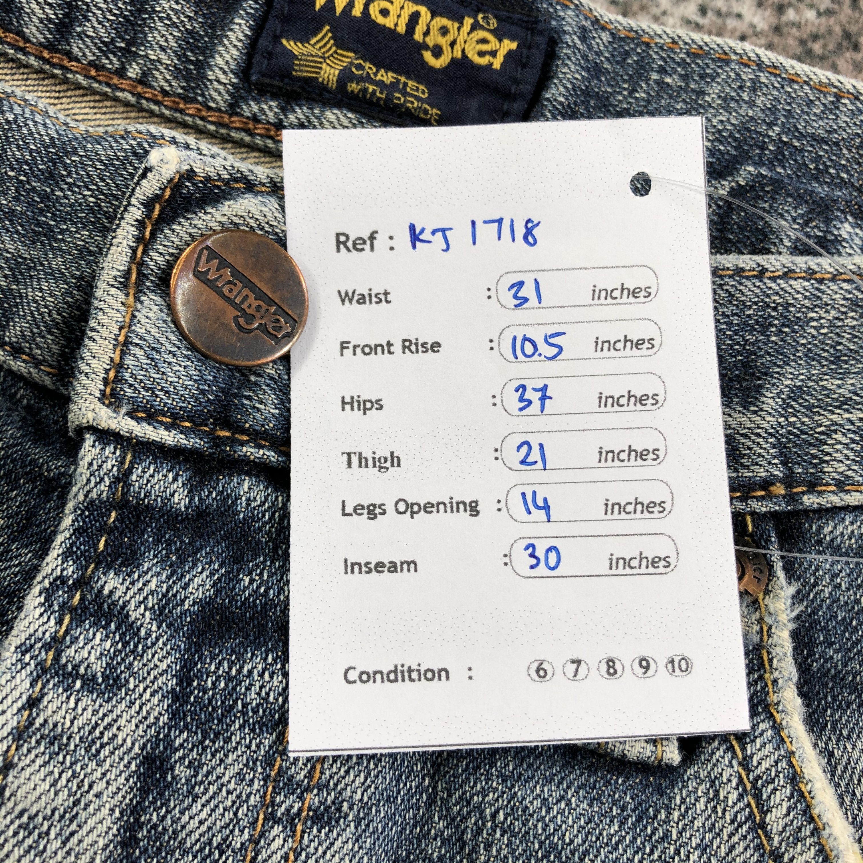 Vintage Vintage Wrangler Jeans Distressed Denim KJ1718 Size US 30 / EU 46 - 11 Thumbnail