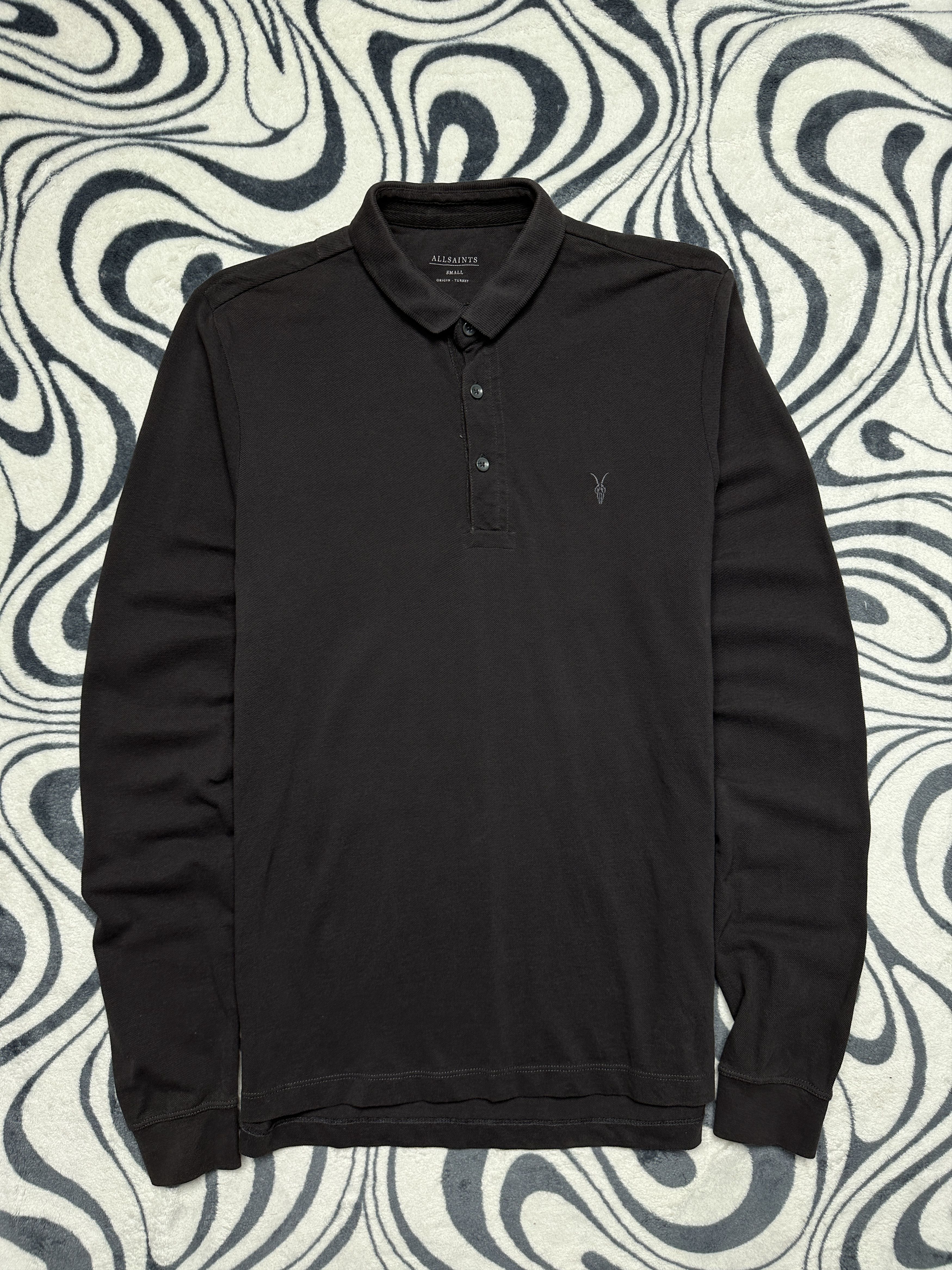 Allsaints Allsaints Mens Sandringham Long Sleeve Polo Shirt Size US S / EU 44-46 / 1 - 1 Thumbnail
