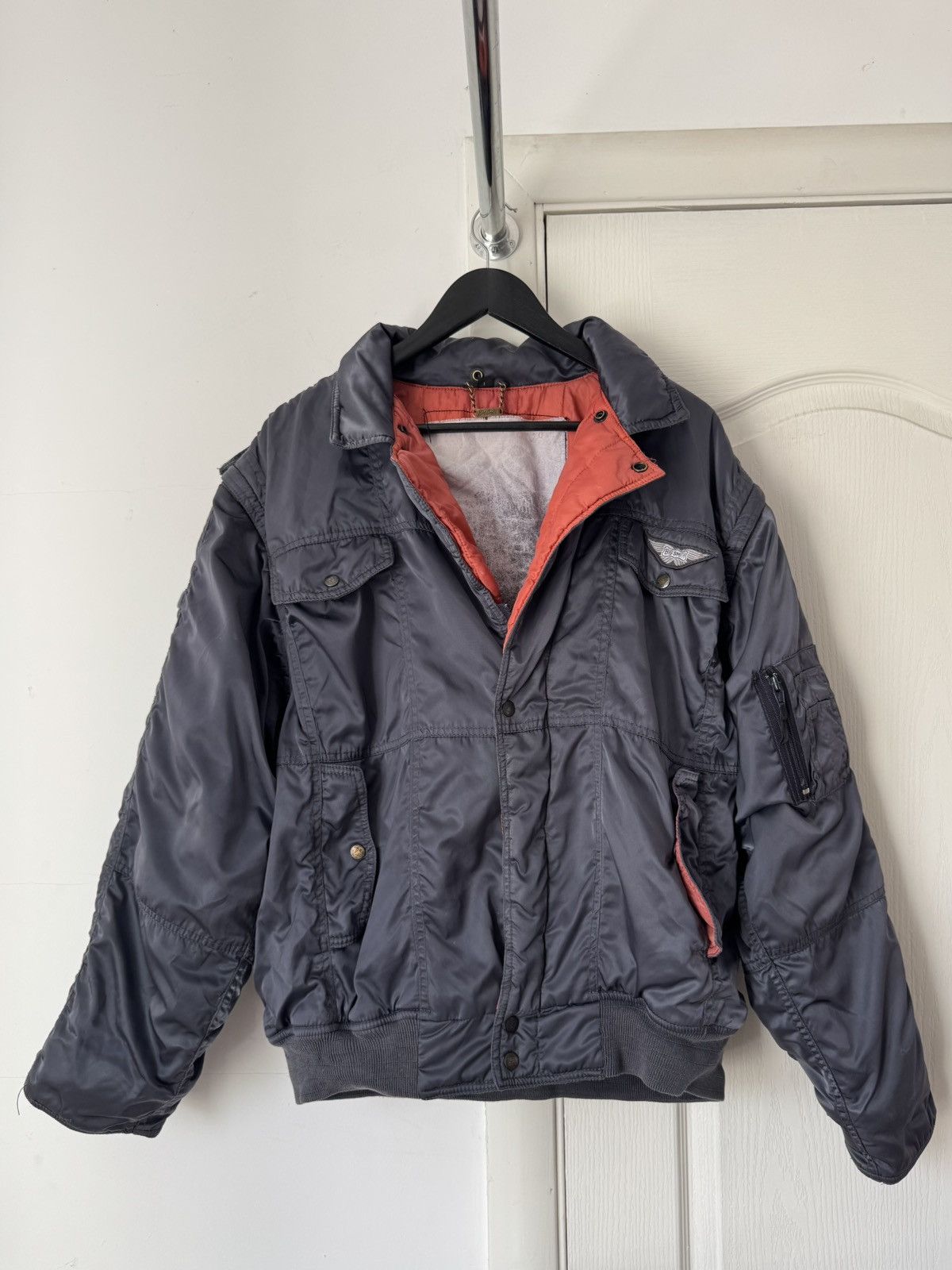 Vintage Vintage 90s Aviator Bomber Big Smith Jacket Size US L / EU 52-54 / 3 - 2 Thumbnail