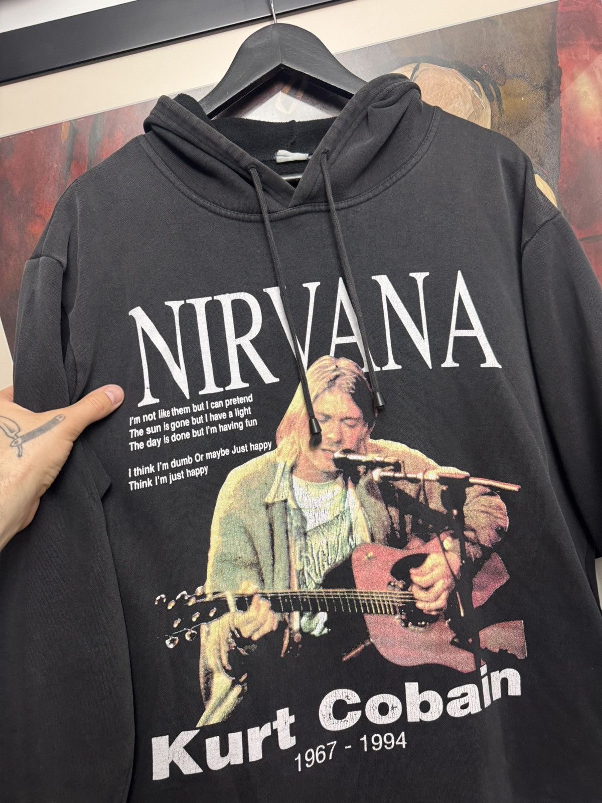 Nirvana Vintage 90s Rare Nirvana Band Hoodie Kurt Cobain Grunge Hype Size US M / EU 48-50 / 2 - 3 Thumbnail