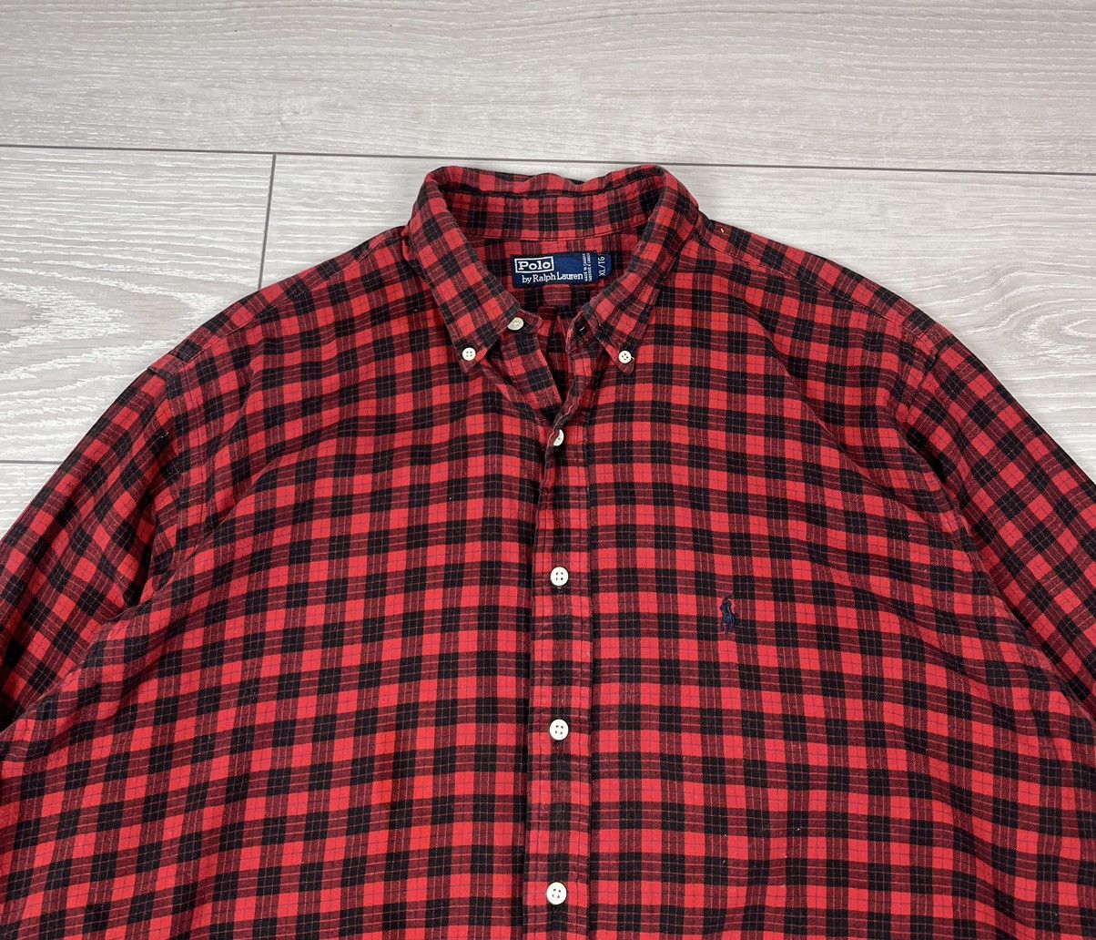 Polo Ralph Lauren Polo Ralph Lauren Vintage 90s Flannel Cotton Checkered Shirt Size US XL / EU 56 / 4 - 6 Thumbnail