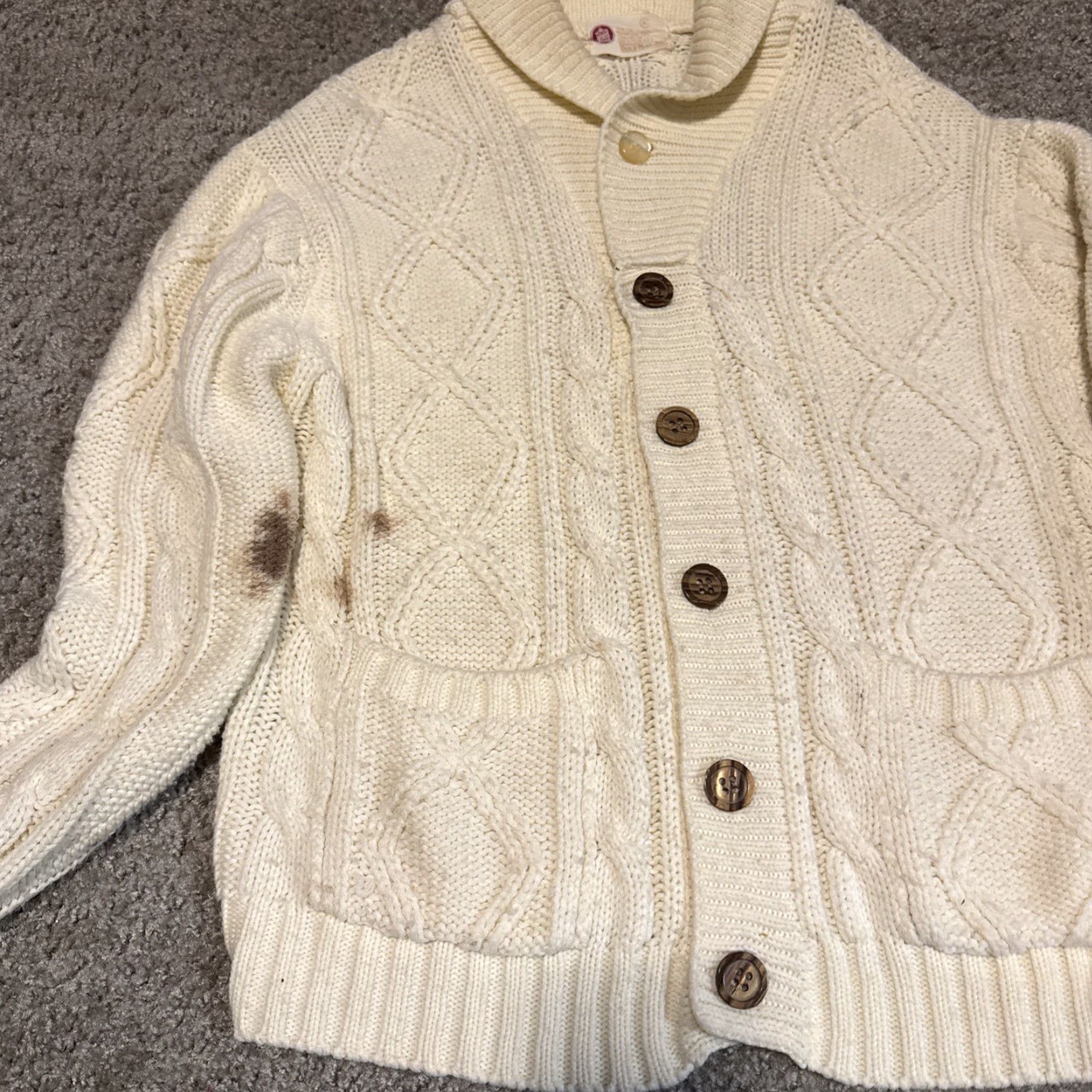 Vintage VINTAGE Kings Road Cardigan Sweater White M Size M / US 6-8 / IT 42-44 - 6 Thumbnail
