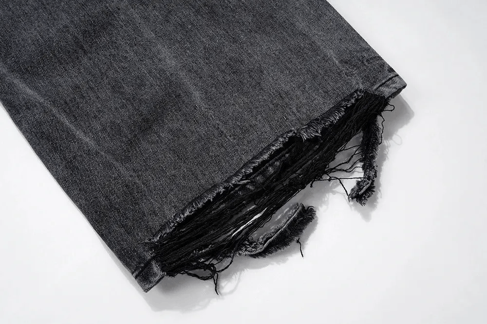 Jean Black Washed Damage Baggy jeans y2k 90’s retro style Size US 30 / EU 46 - 14 Thumbnail