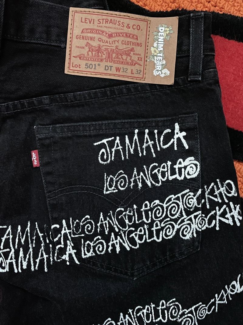 Our Legacy Stussy x Denim Tears x Our Legacy Levis 501 Jean Black Size US 32 / EU 48 - 6 Thumbnail