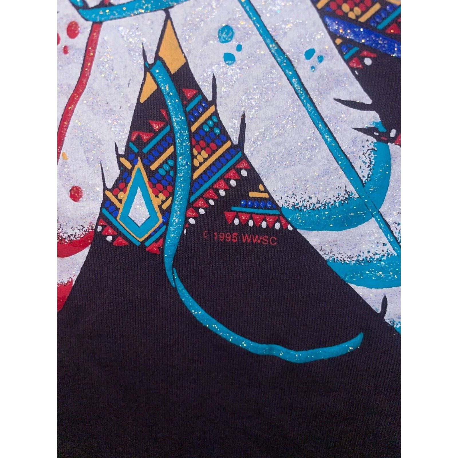 Jerzees Vintage Black Hills Native American Shirt Feathers Tee 90s L Size US L / EU 52-54 / 3 - 6 Thumbnail