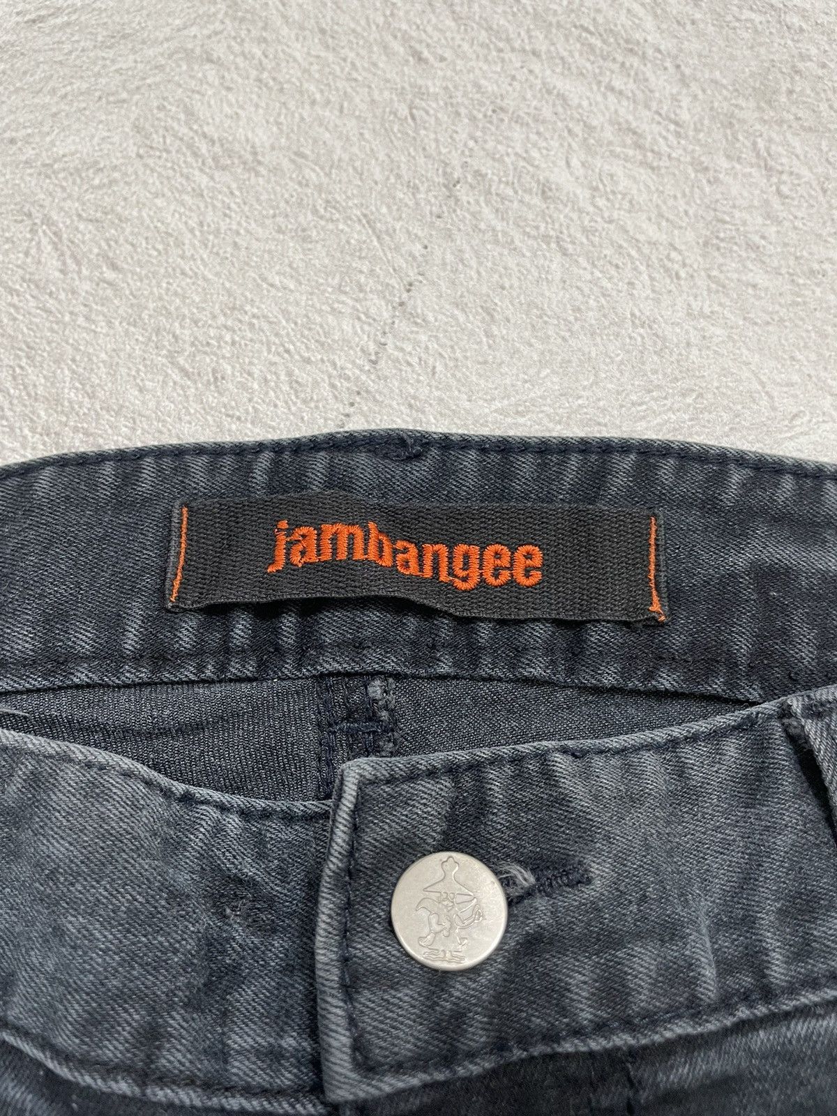 Japanese Brand 00s Jambangee Studed Denim Embroidered Skull Wash Jeans Y2K Size US 35 - 9 Thumbnail