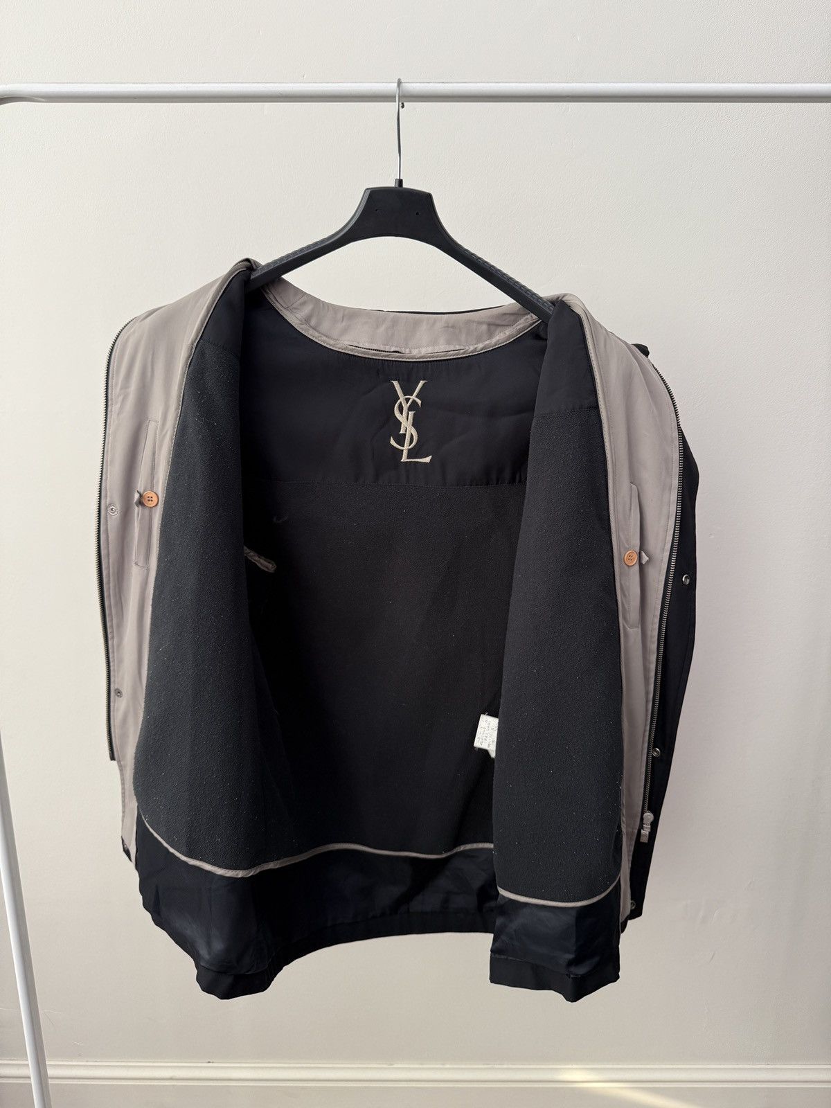 Yves Saint Laurent Vintage Yves Saint Laurent YSL Black Jacket Fleece Lined Zip Size US L / EU 52-54 / 3 - 6 Thumbnail