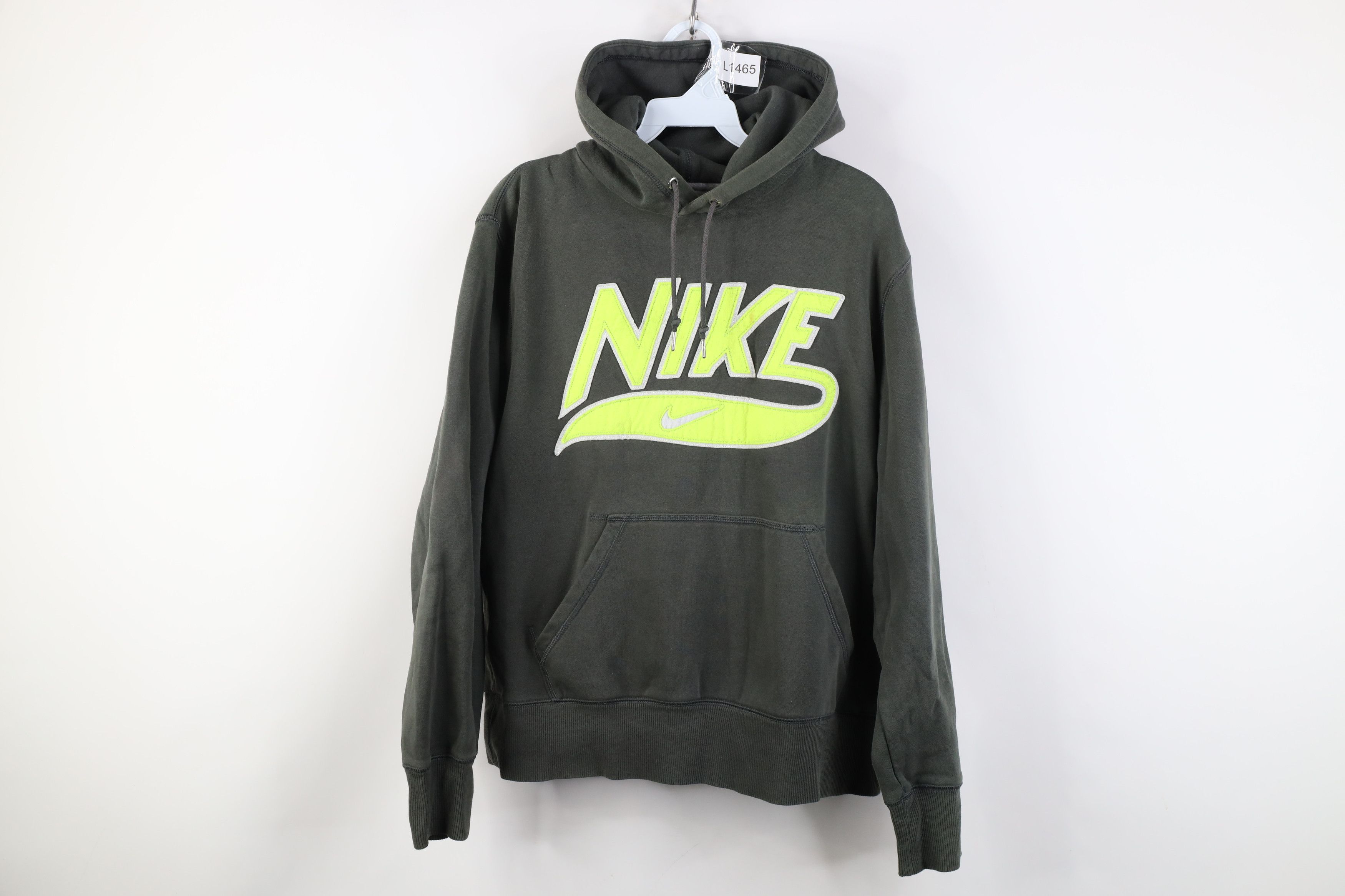 Nike Vintage Y2K Nike Scott Center Swoosh Felt Patch Hoodie Green Size US M / EU 48-50 / 2 - 1 Thumbnail