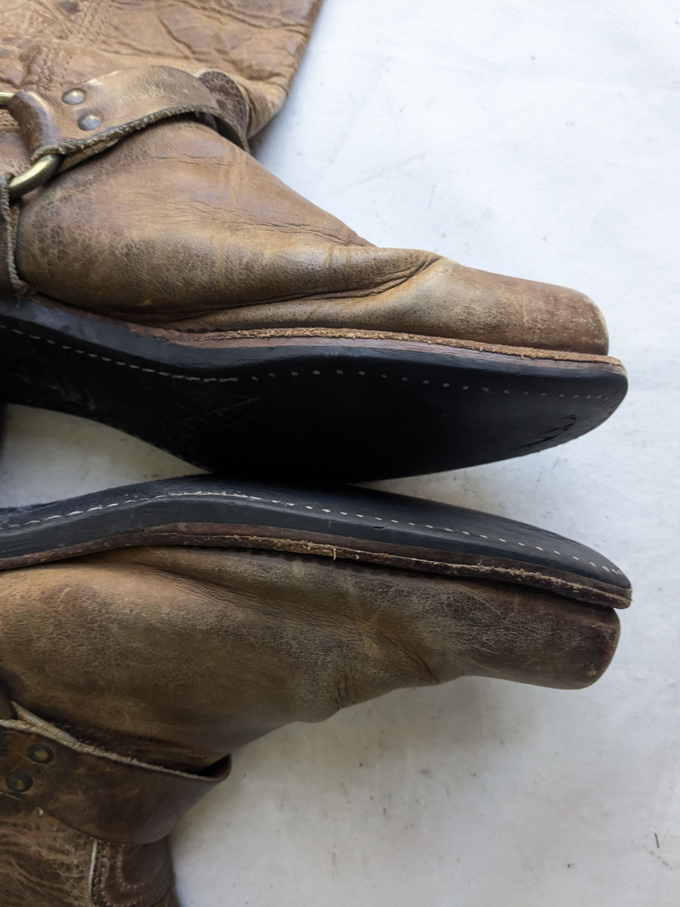 Frye Frye Harness Boots Brown Leather 13 M Motorcycle Biker Size US 13 / EU 46 - 9 Thumbnail