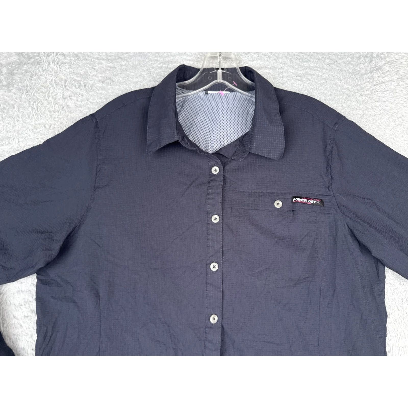 Vintage Little Donkey Andy Shirt Men Large Blue Button Up Fish Angler Vented Long Sleeve Size US L / EU 52-54 / 3 - 4 Thumbnail