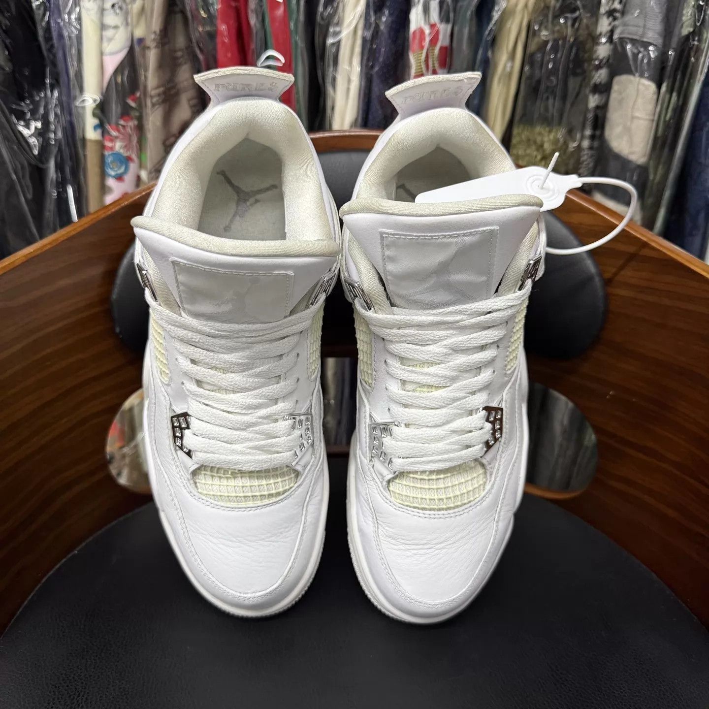 Nike Air Jordan 4 Silver White Cat 40.5 US Excellent Condition Size US 7.5 / EU 40-41 - 5 Thumbnail