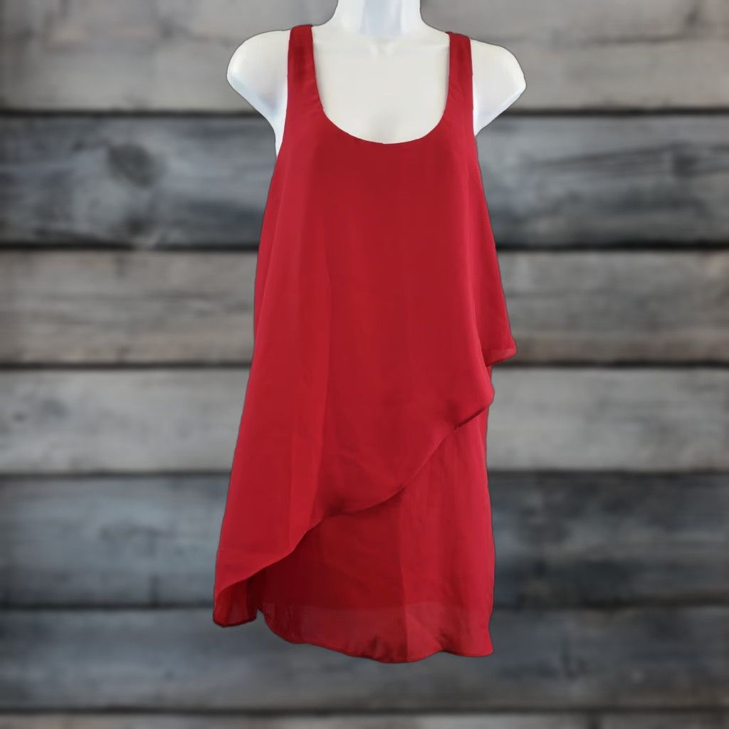 Vintage Silence + Noise Tank Top Womens Small Solid Red Scoop Neck Sleeveless Polyester Casual Size S / US 4 / IT 40 - 1 Thumbnail