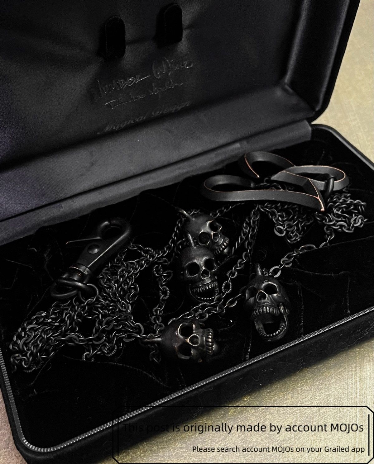 Number (N)ine Number Nine 06ss Heart & Skull Black Necklace mojos110 Size ONE SIZE - 3 Thumbnail