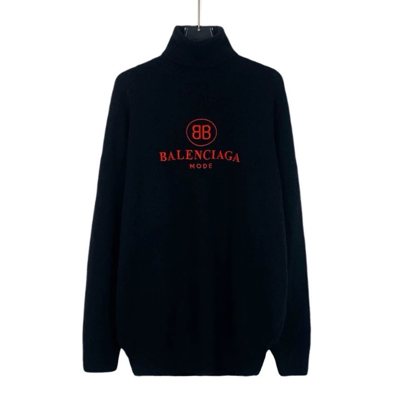 Balenciaga Balenciaga size 36 Black logo embroidered turtleneck long- Size US XS / EU 42 / 0 - 1 Thumbnail