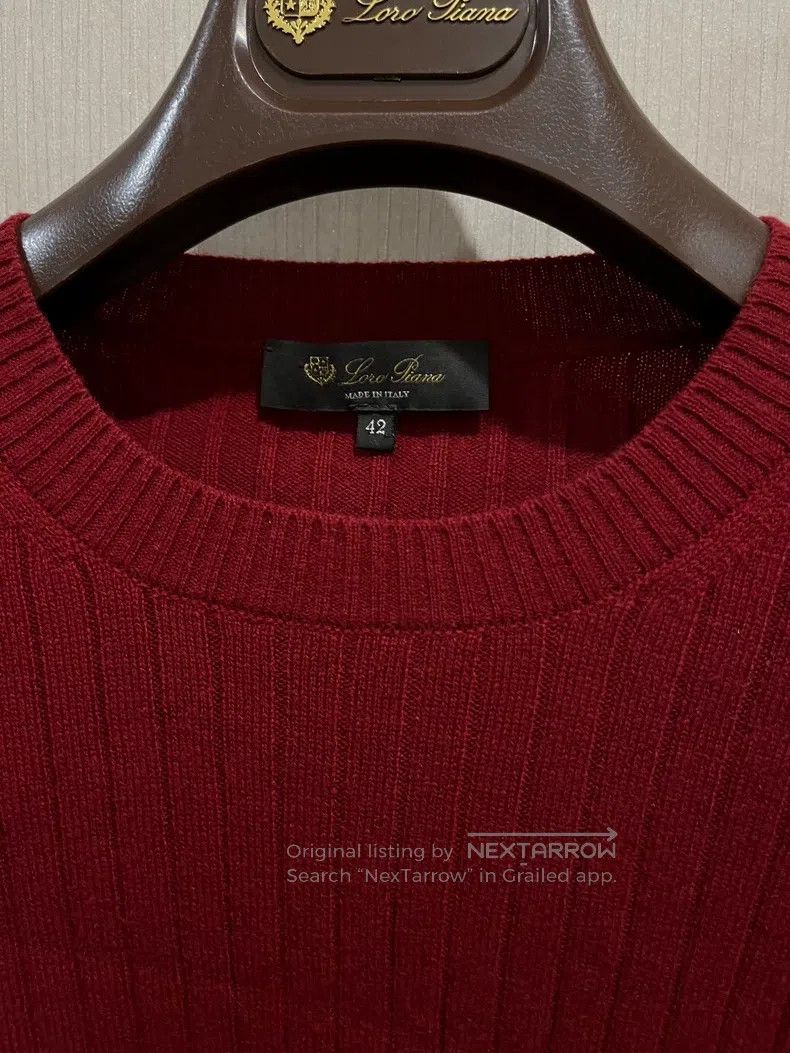 Loro Piana Loro Piana Red Striped Cashmere Sweater Size S / US 4 / IT 40 - 4 Thumbnail