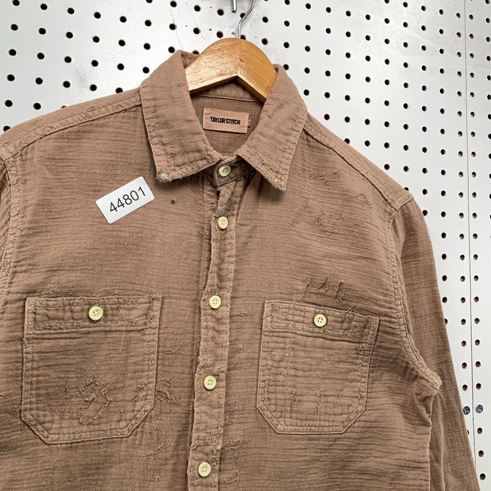 Taylor Stitch Taylor Stitch Button Shirt Mens 38 Fit Small Brown Distressed Long Sleeve Shirt Size US S / EU 44-46 / 1 - 3 Thumbnail