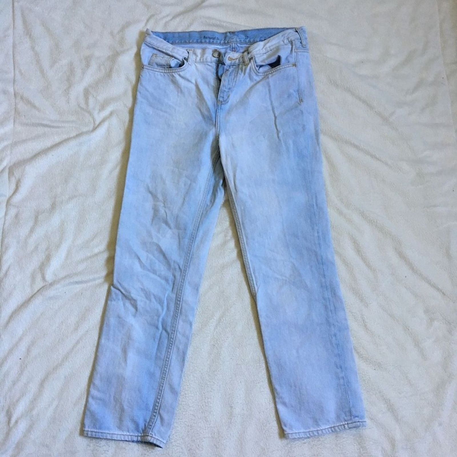 Cos COS Relaxed Fit Light Blue Denim Jeans | Sz 27 Size 27" / US 4 / IT 40 - 2 Thumbnail