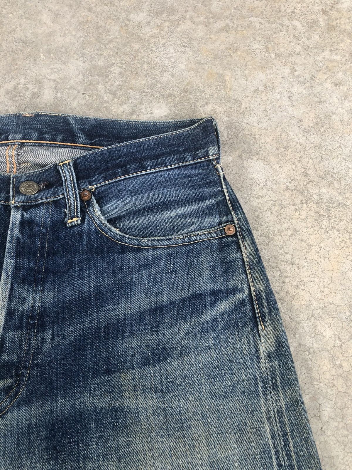 The Real McCoy's Joe Mccoy 906 Selvedge Denim Mudwash Distressed Ripped Size US 30 / EU 46 - 17 Thumbnail