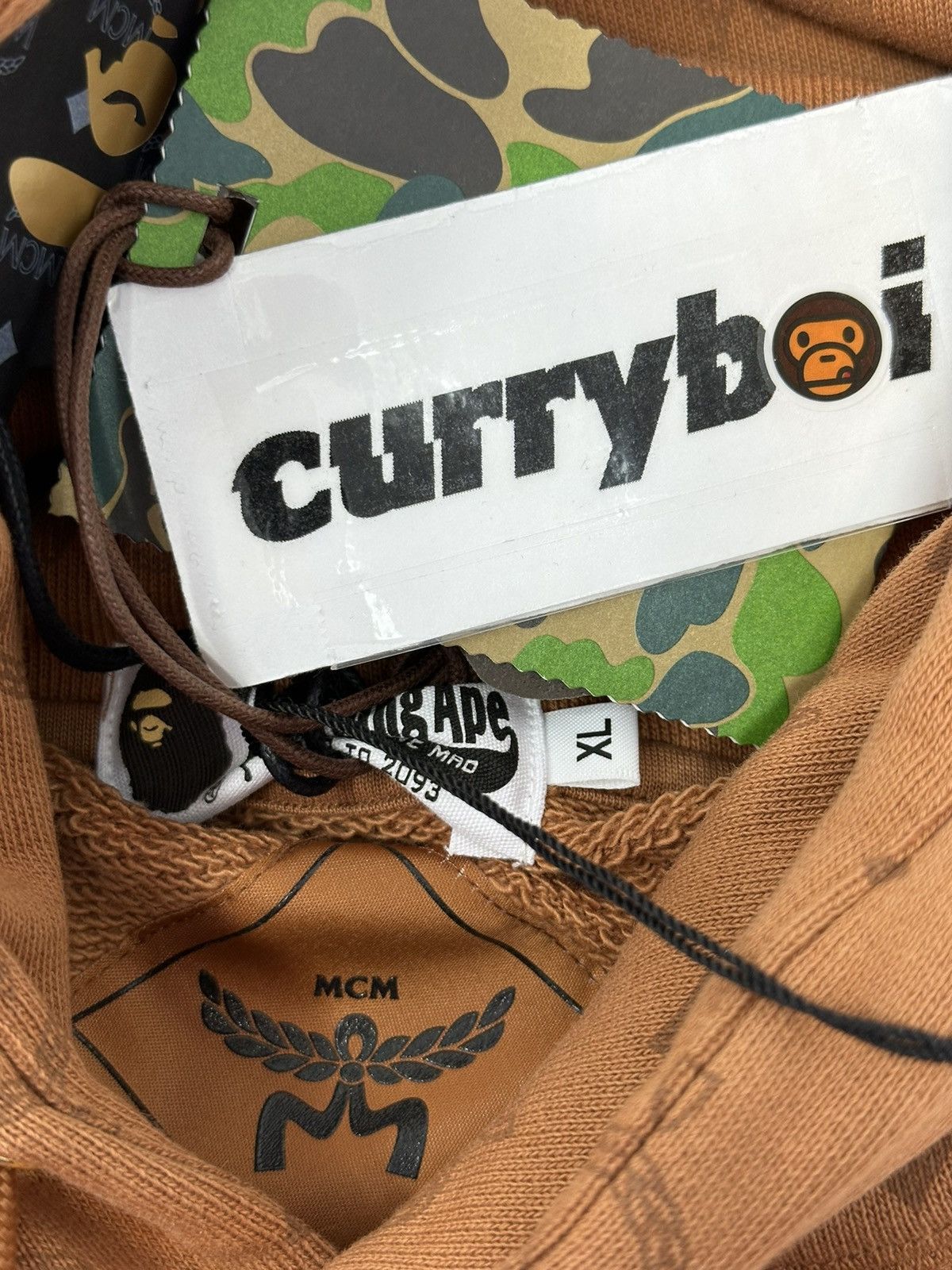 Bape × MCM BAPE x MCM Shark Pullover Hoodie Brown Size US XL / EU 56 / 4 - 10 Thumbnail