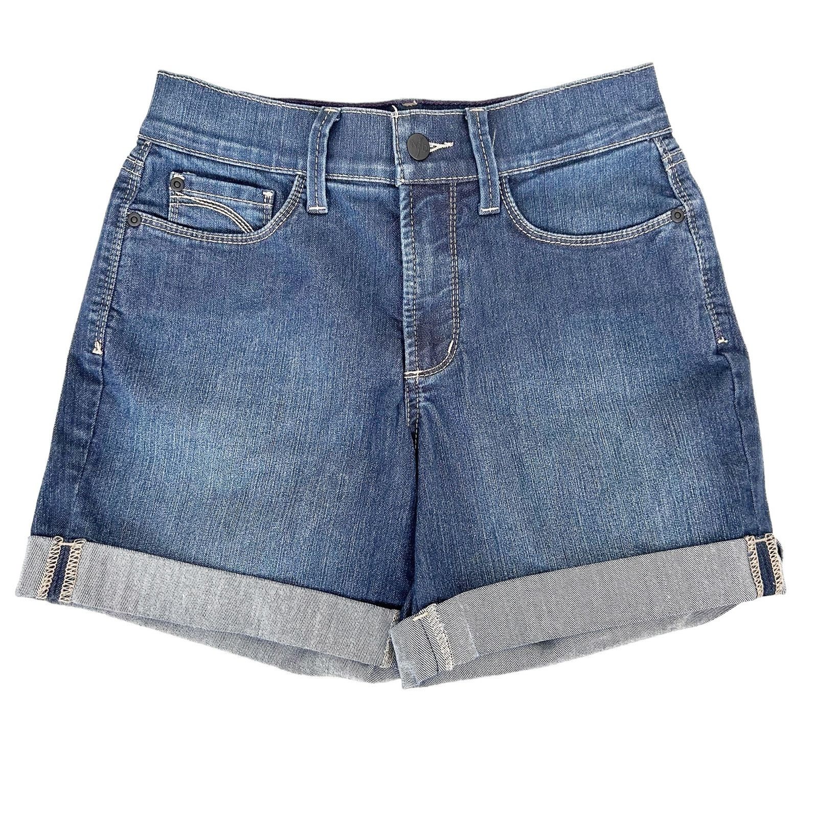 NYDJ NYDJ Cuffed Jean Shorts Sz 2P Size 26" / US 2 / IT 38 - 7 Thumbnail