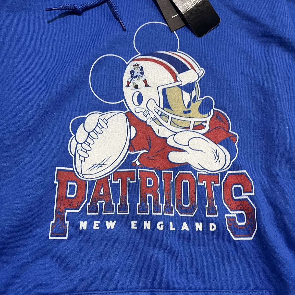 Junk Food New England Patriots Mickey Mouse Disney Hoodie Sweatshirt Size US L / EU 52-54 / 3 - 4 Thumbnail