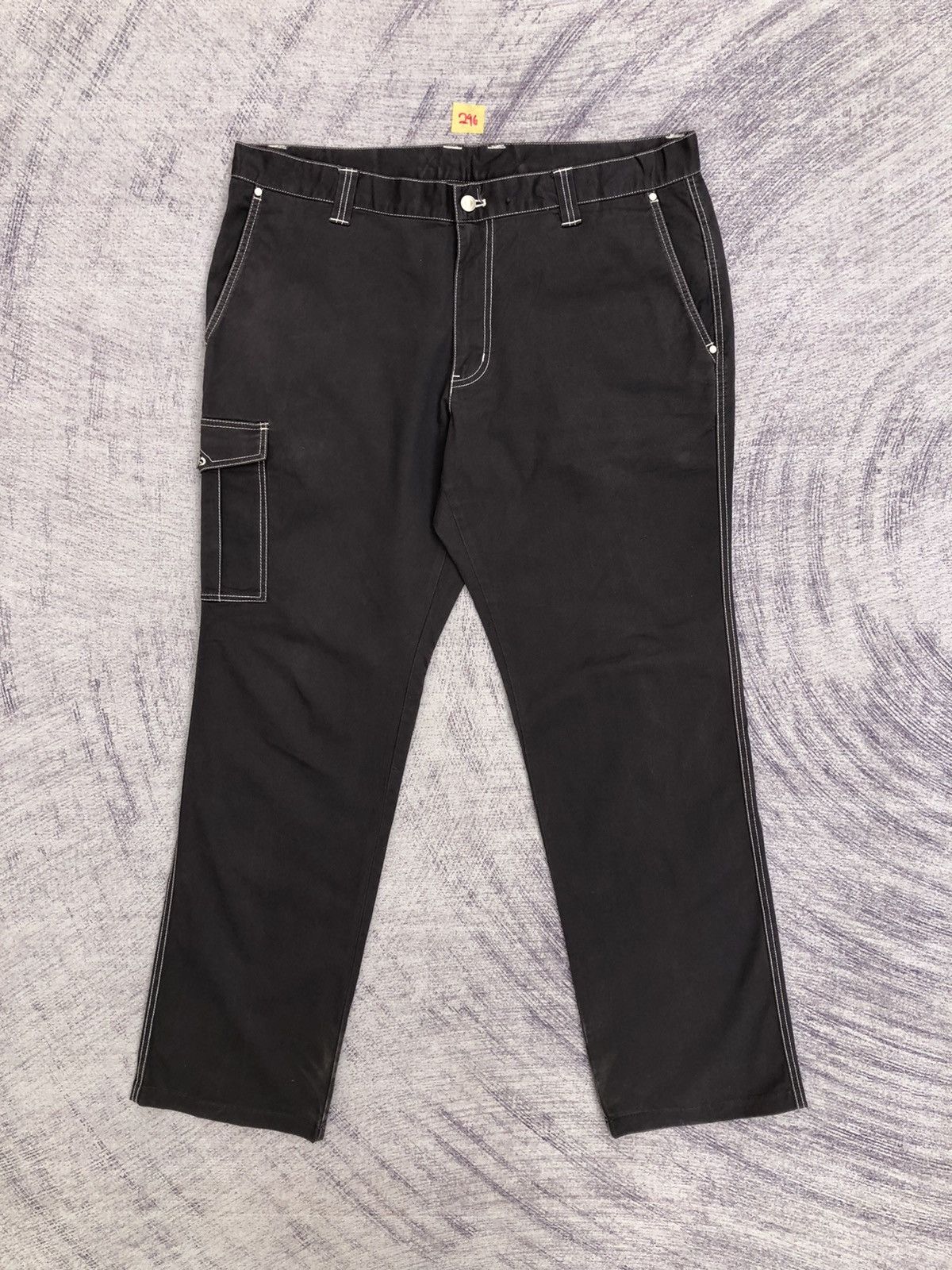 Vintage Black Carpenter Cargo Trousers With 5 Pocket Size US 37 - 1 Thumbnail