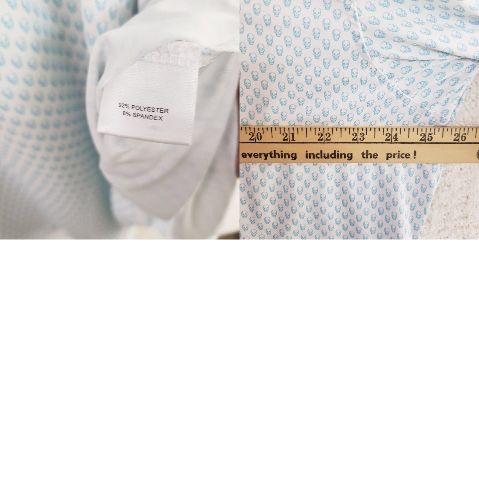 Peter Millar Peter Millar Summer Comfort Shirt Mens L White Polo Stretch Skull Geometric Pattern Golf Tee Size US L / EU 52-54 / 3 - 9 Thumbnail