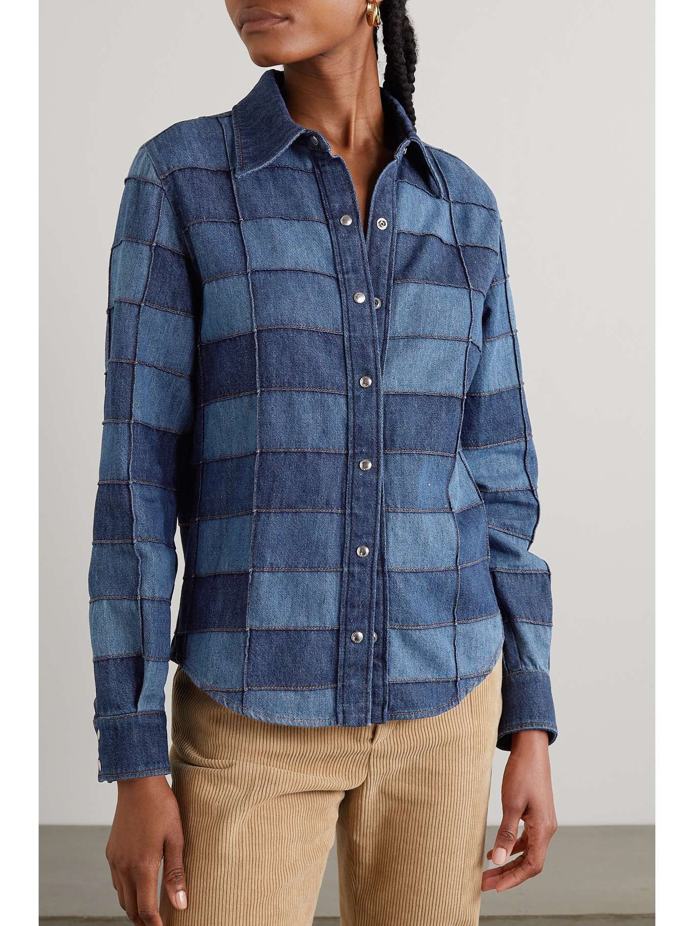 Chloe o1y0825 Denim Shirt in Blue Size M / US 6-8 / IT 42-44 - 2 Thumbnail