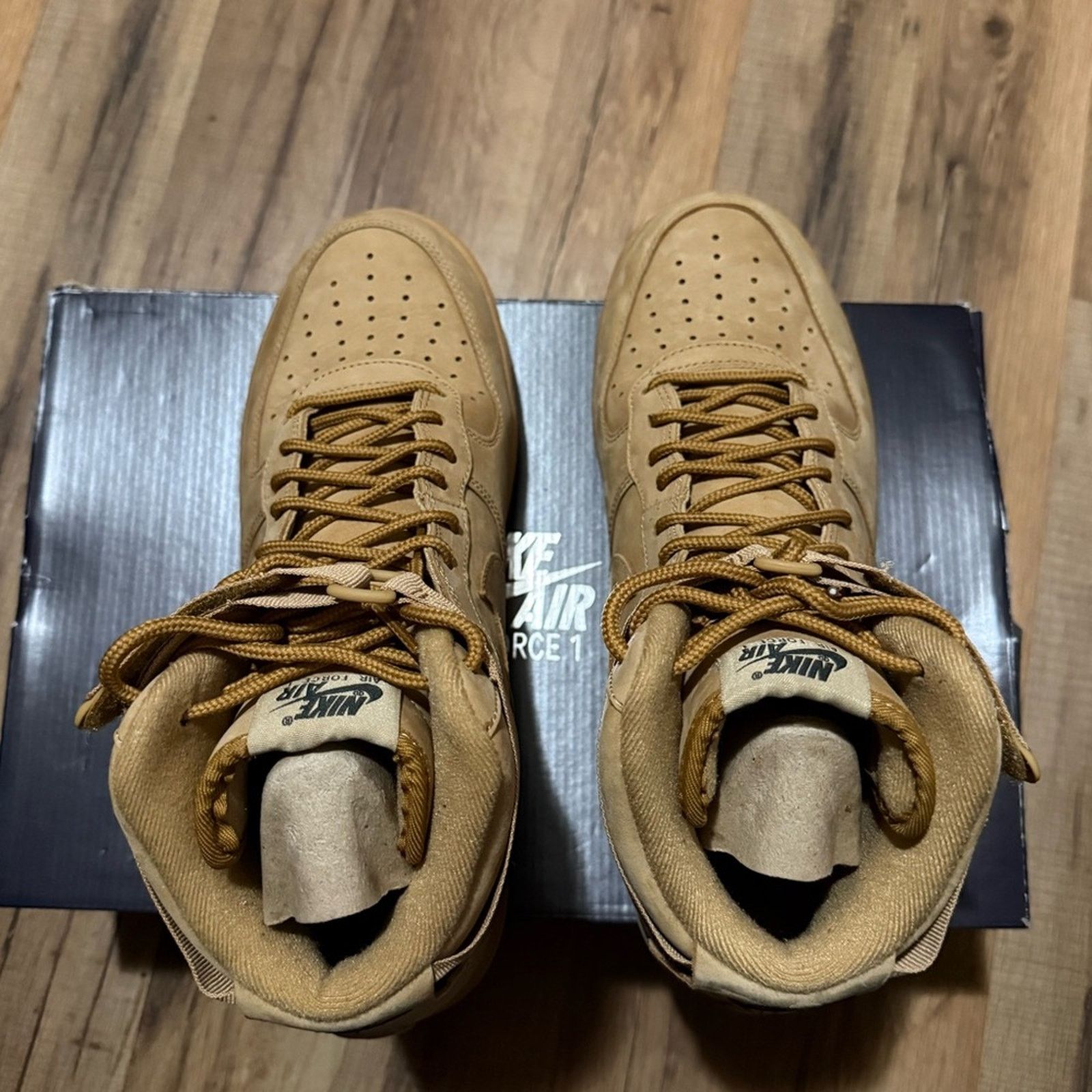 Nike 2017 Nike Air Force 1 High '07 LV8 WB 'Flax Wheat Gum' Size US 10 / EU 43 - 5 Thumbnail