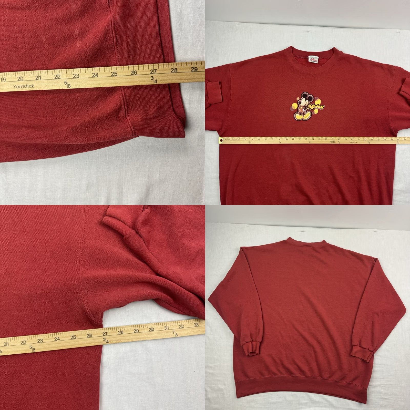 Disney VINTAGE Disney Mickey Mouse Sweatshirt Adult XL Crewneck Red Disney World Y2K 90s Cartoon USA Mens Size US XL / EU 56 / 4 - 8 Thumbnail