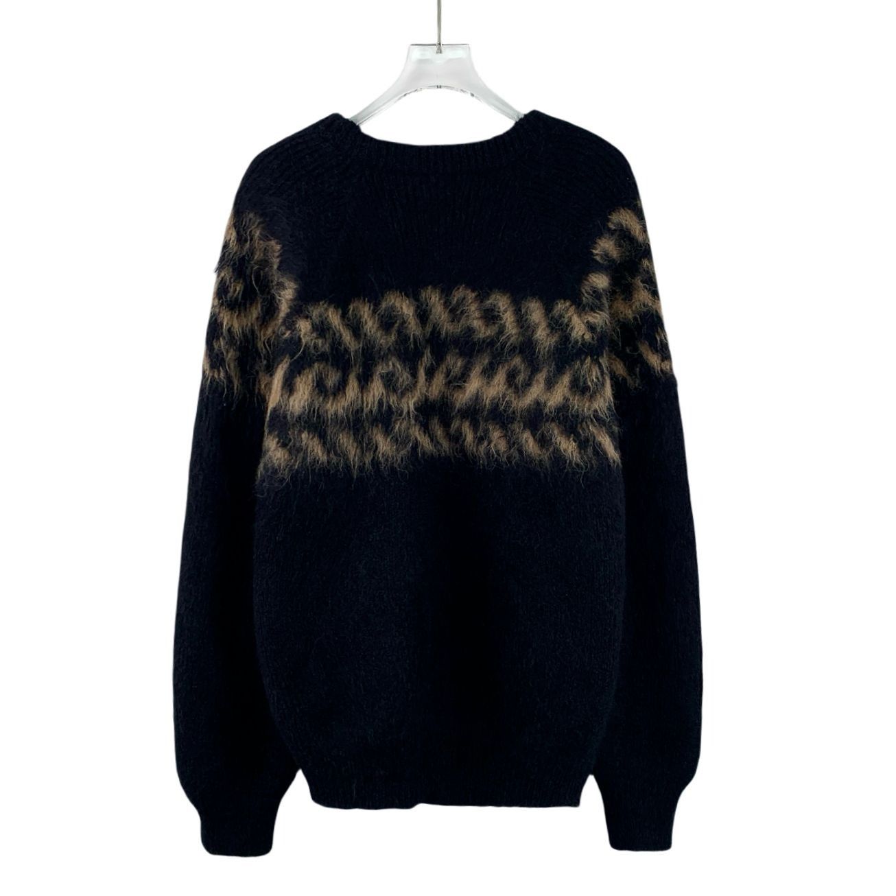 Celine Celine Black Alpaca Wool Long-Sleeved Knitted Sweater With A Size L / US 10 / IT 46 - 7 Thumbnail