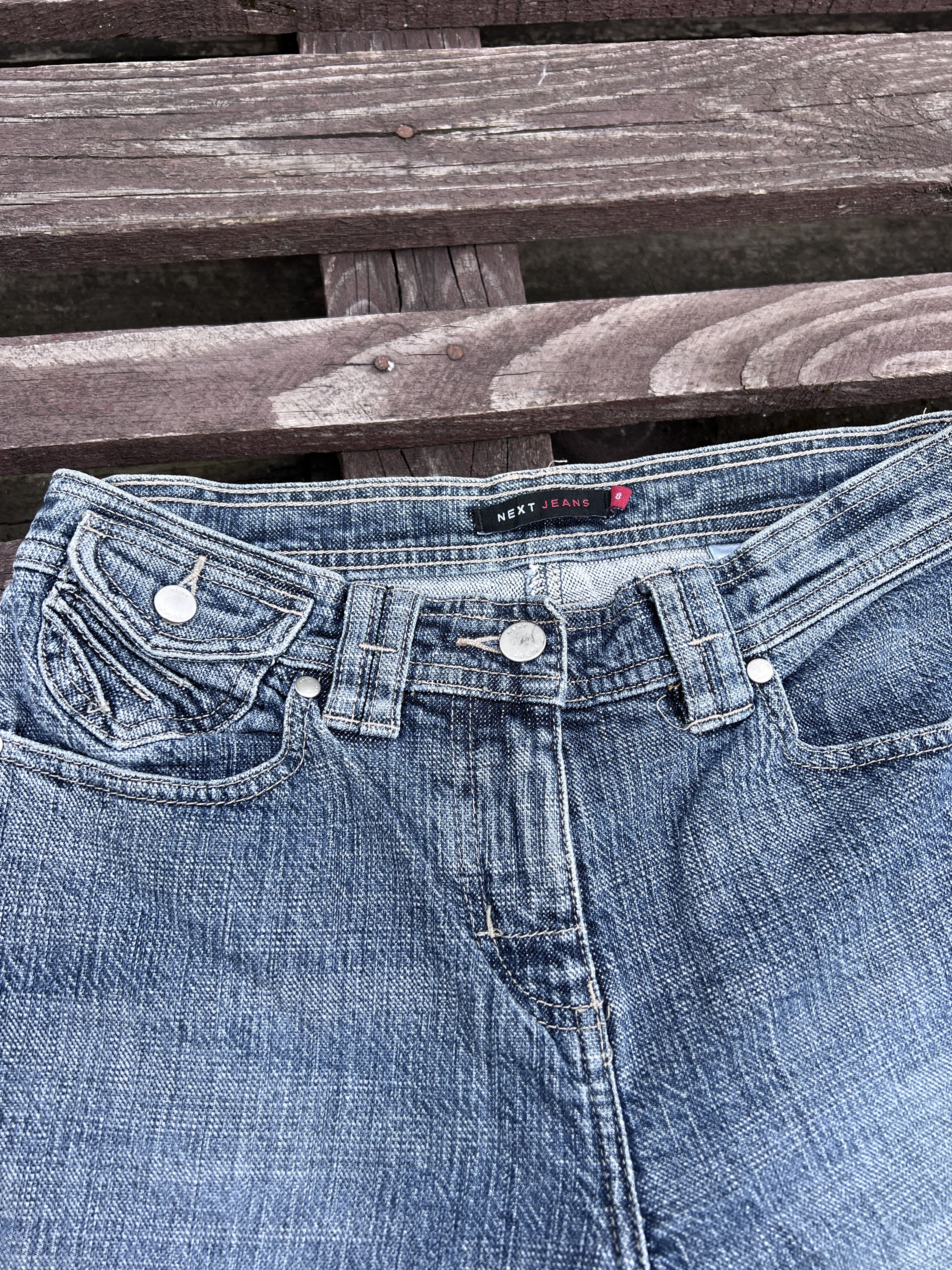 NEXT Next Y2K Vintage Flare Jeans Washed Denim Size 27" / US 4 / IT 40 - 11 Thumbnail