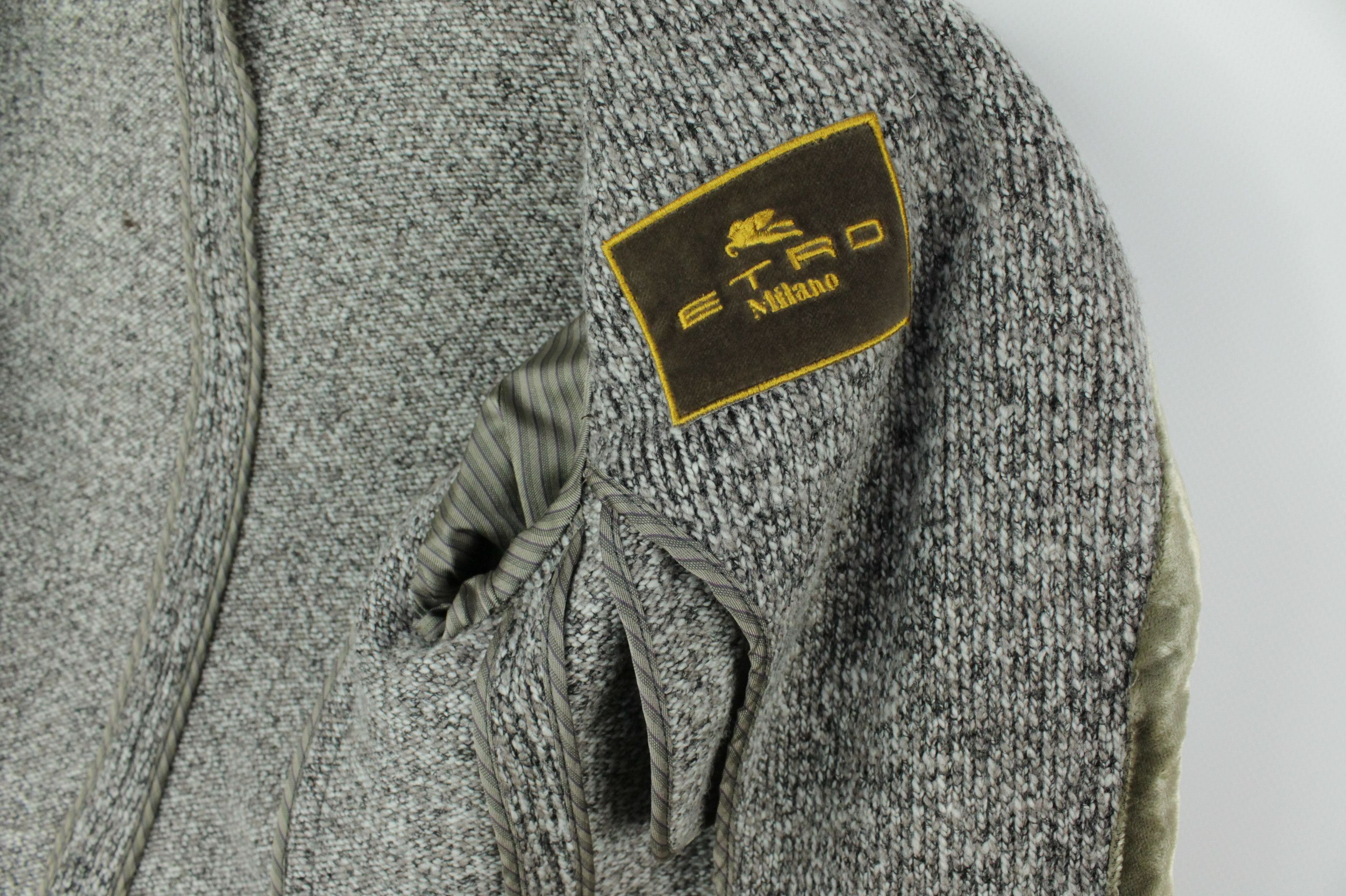 Etro Etro Milano Gray Wool Blend Slim Fit Women's Blazer Jacket Size S / US 4 / IT 40 - 8 Thumbnail