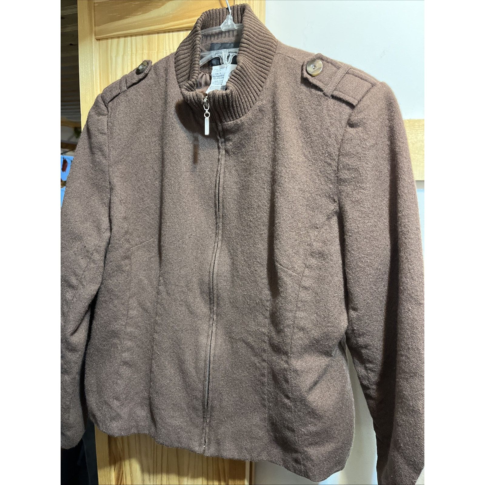 Other Sag Harbor 100% Wool Jacket Womens Size 16 Large Brown VTG Size XXL / US 16-18 / IT 52-54 - 3 Thumbnail