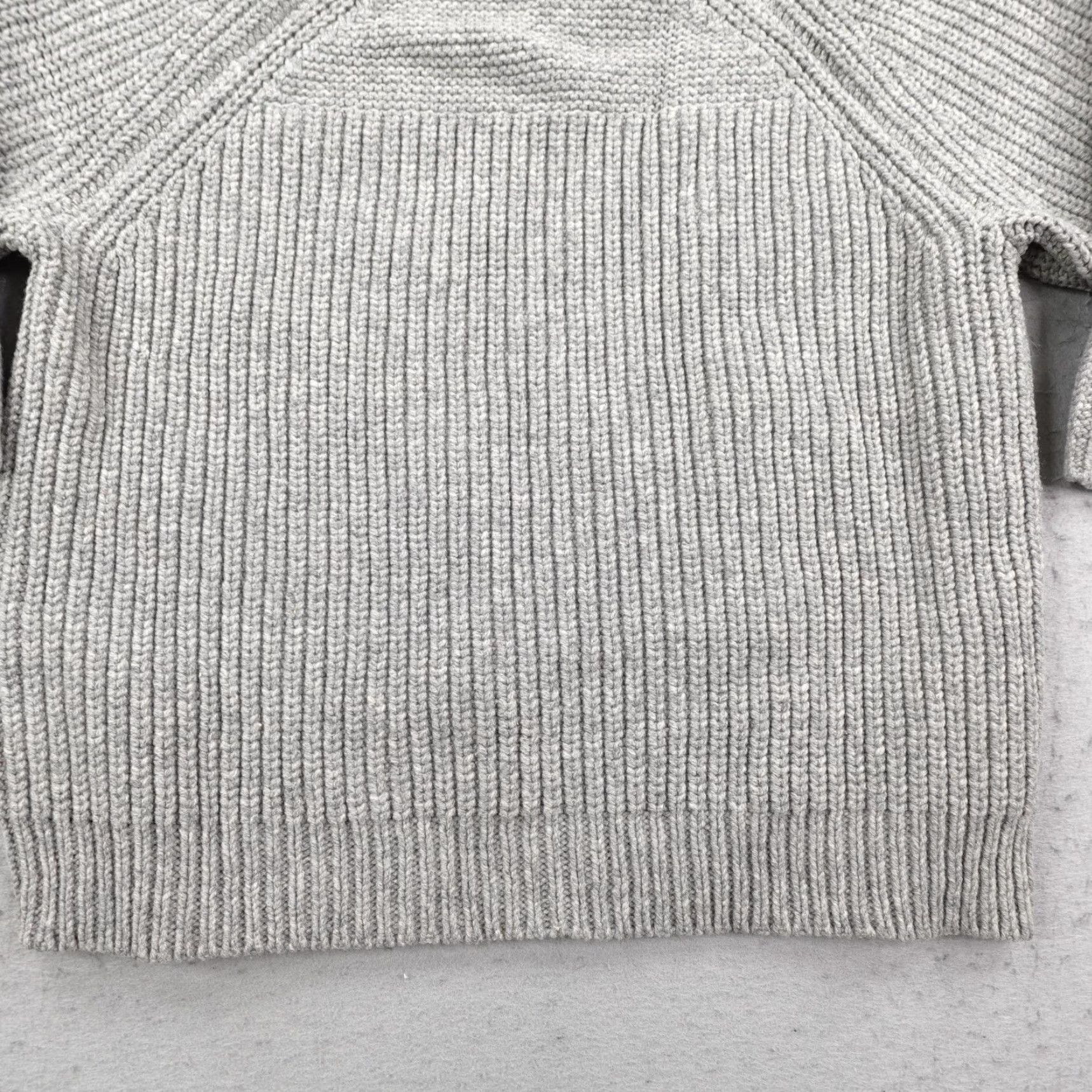 J.Crew VINTAGE J.CREW Sweater Shirt Women Large Gray Lambswool Raglan Chunky Knit Pullover Crew Neck 100% Wool Warmth Outdoor Mens? Size L / US 10 / IT 46 - 3 Thumbnail