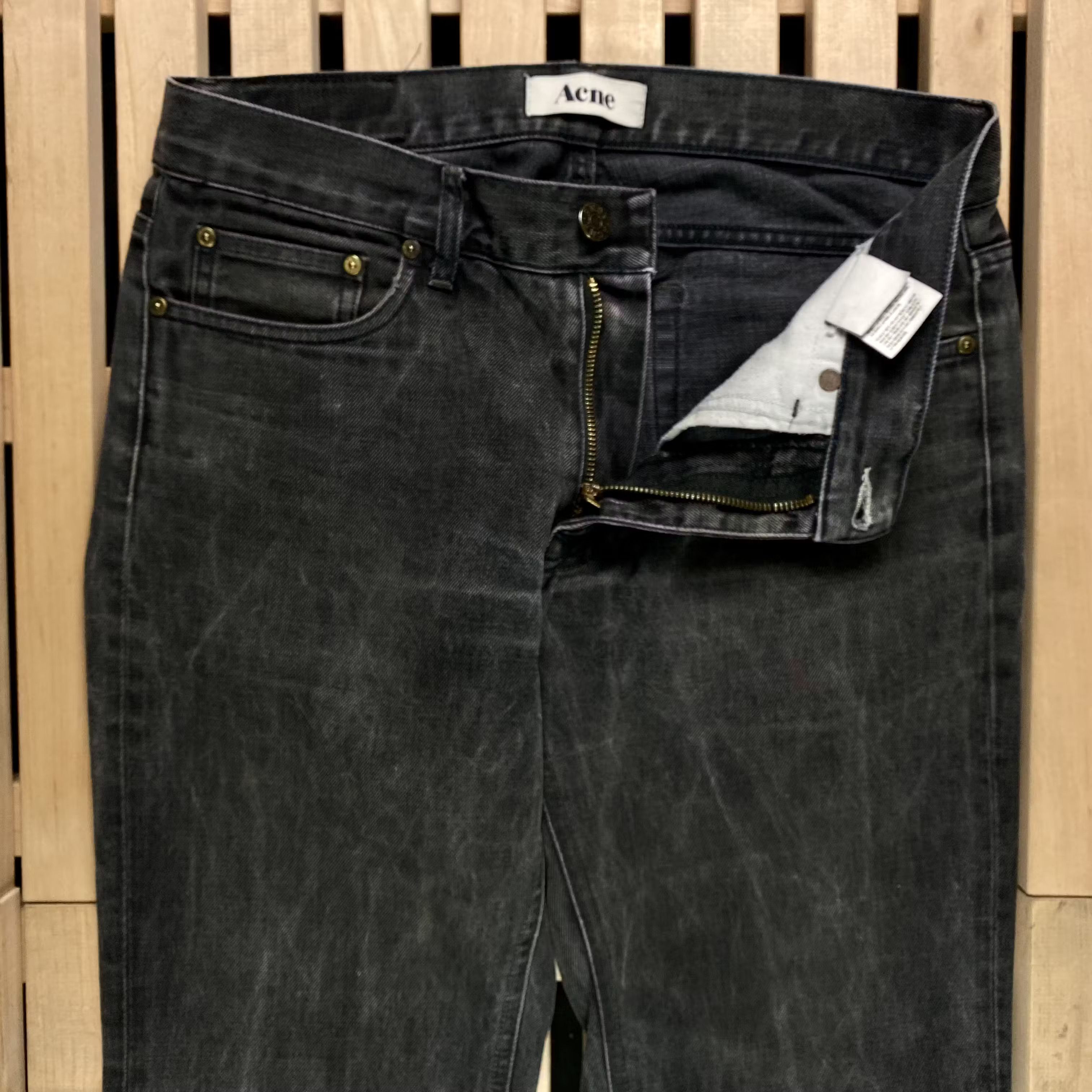 Acne Studios Mens Jeans Denim Acne Mic Raven Size 32 Size US 32 / EU 48 - 4 Thumbnail