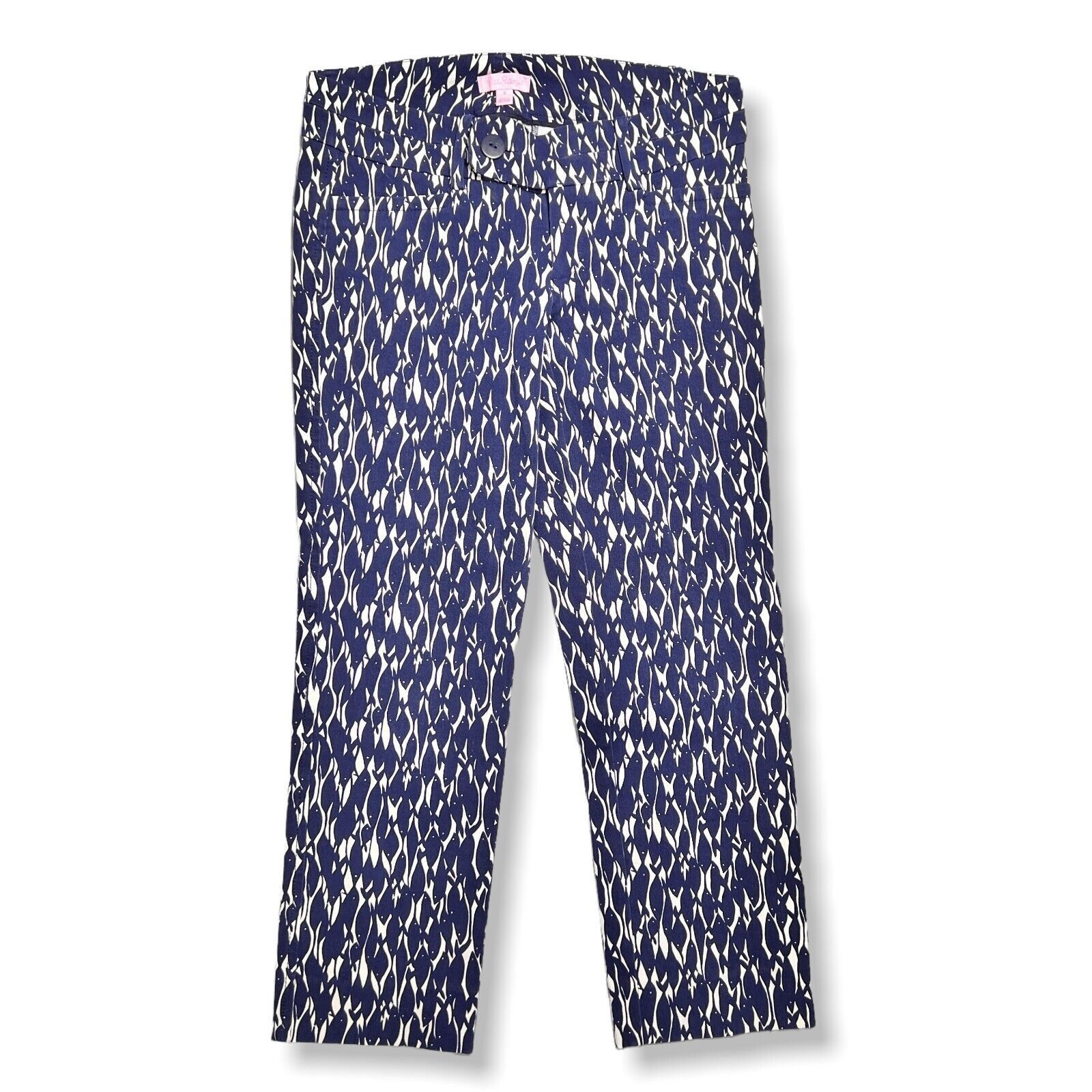 Lilly Pulitzer Lilly Pulitzer Go Fish Print Crop Pants Navy Size 6 Size 31" - 1 Thumbnail