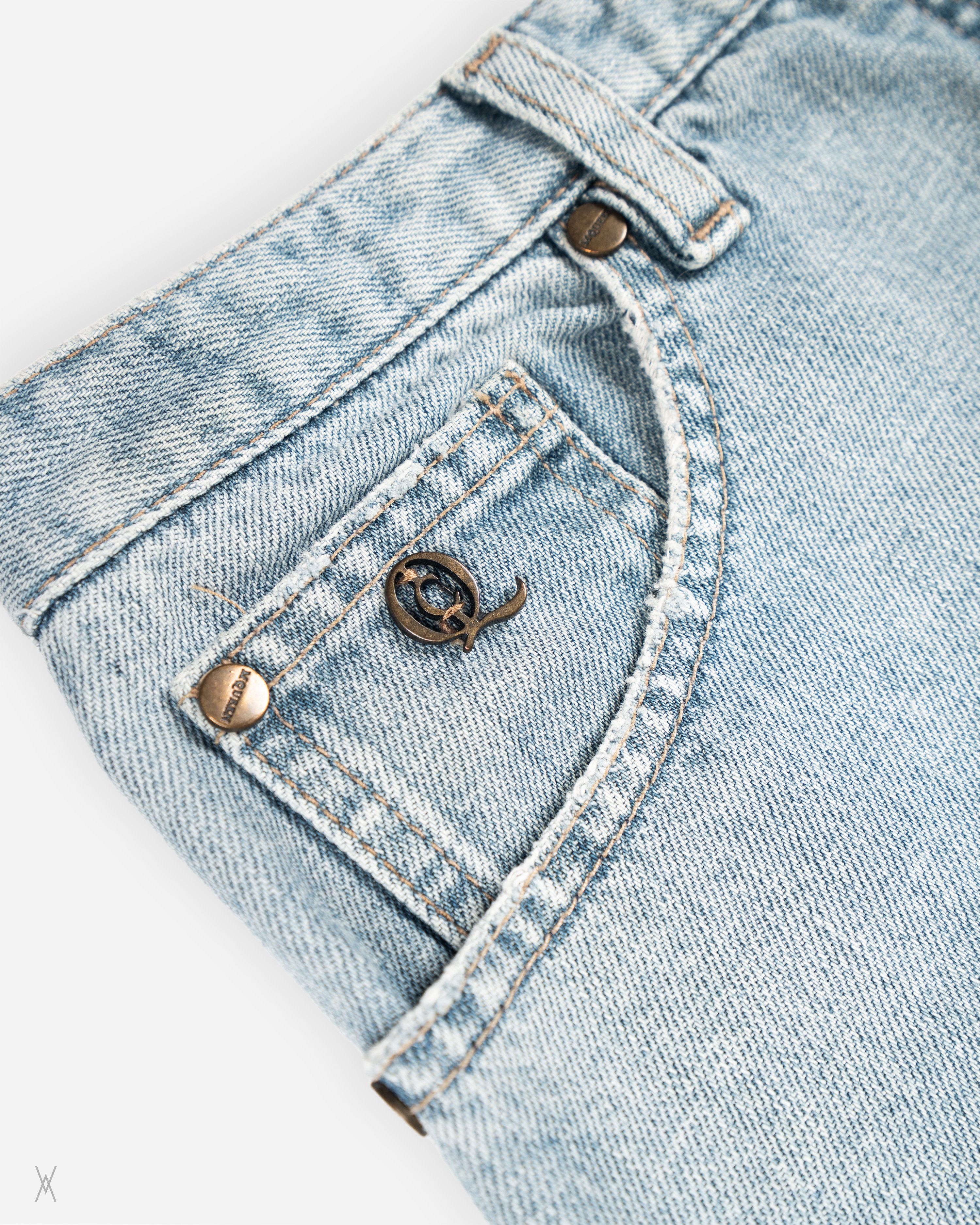 Alexander McQueen Alexander McQueen SS04 “Deliverance” Denim Trumpet Skirt Size 27" / US 4 / IT 40 - 4 Thumbnail
