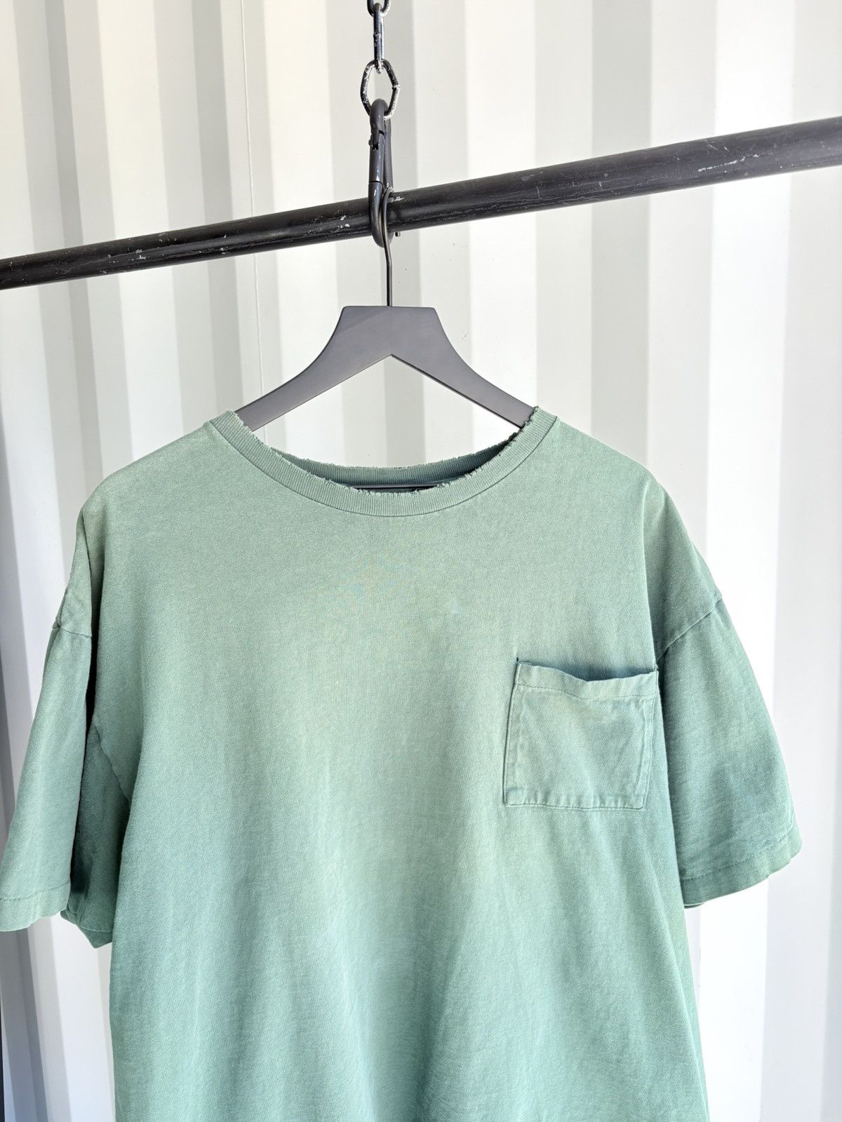 Vintage Vintage Blank Boxy Pocket Shirt Faded Distressed GRUNGE Size US XXL / EU 58 / 5 - 3 Thumbnail