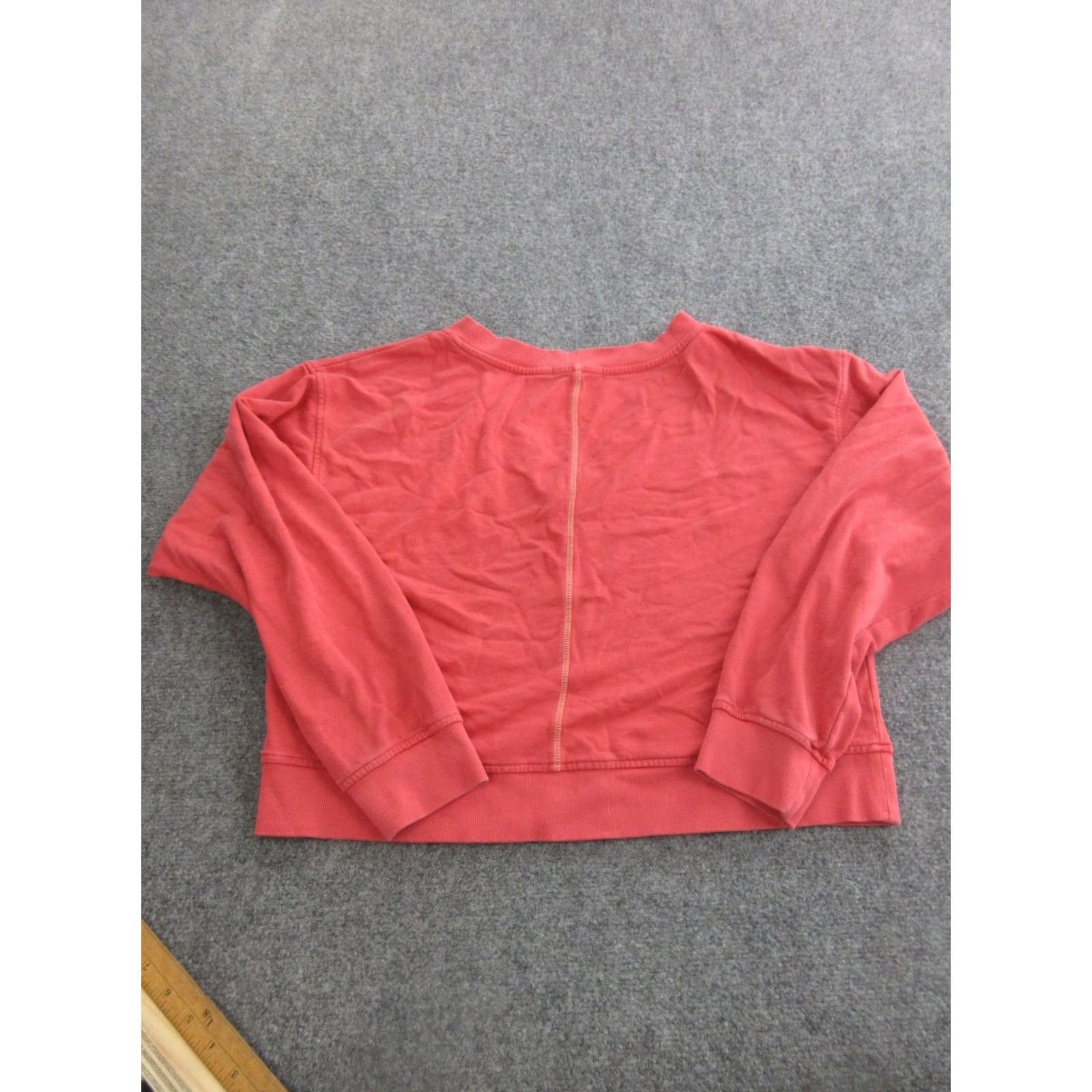 Marine Layer Marine Layer Sweatshirt Womens M Pink V-Neck Pullover Cropped Size M / US 6-8 / IT 42-44 - 7 Thumbnail