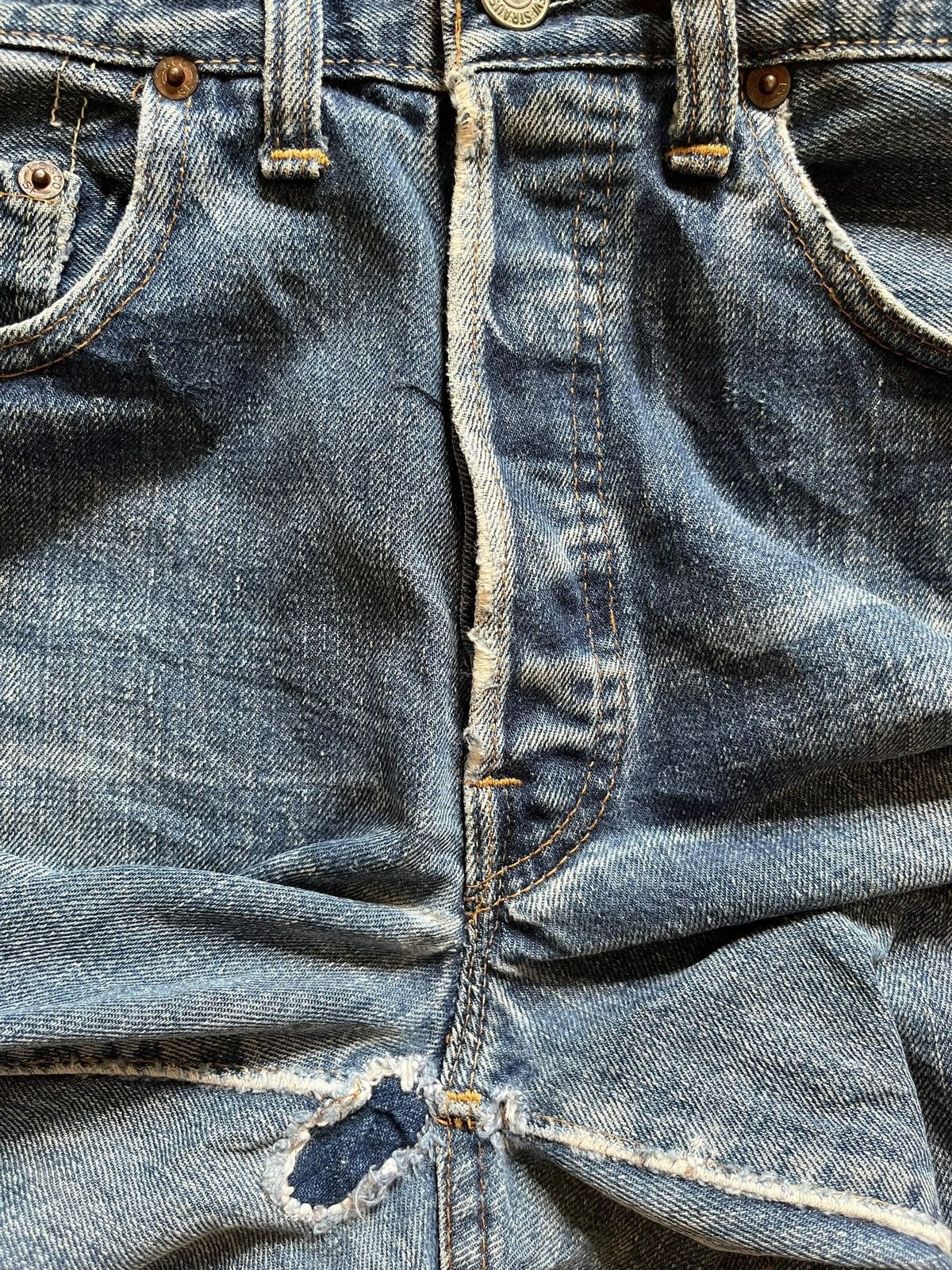 Levi's True Vintage 60s Levis 501 Selvedge Bartacks Jeans Button 6 Size US 28 / EU 44 - 8 Thumbnail