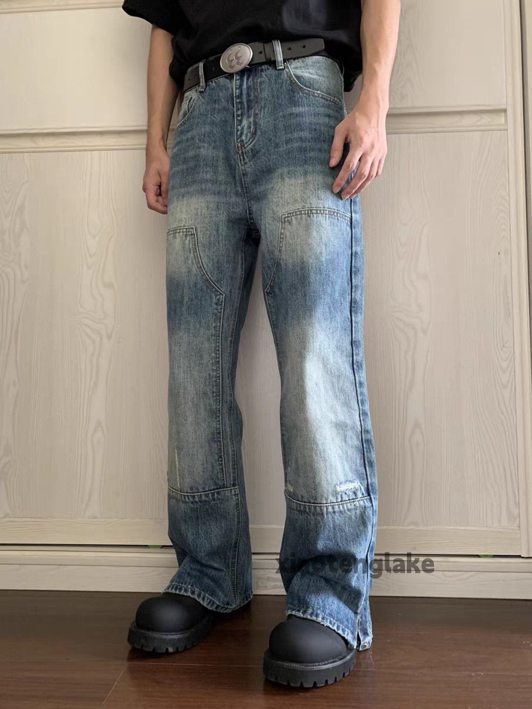 Jean × Vintage washed faded cleanfit yuppie bootcut carpenter jeans Size US 28 / EU 44 - 1 Thumbnail