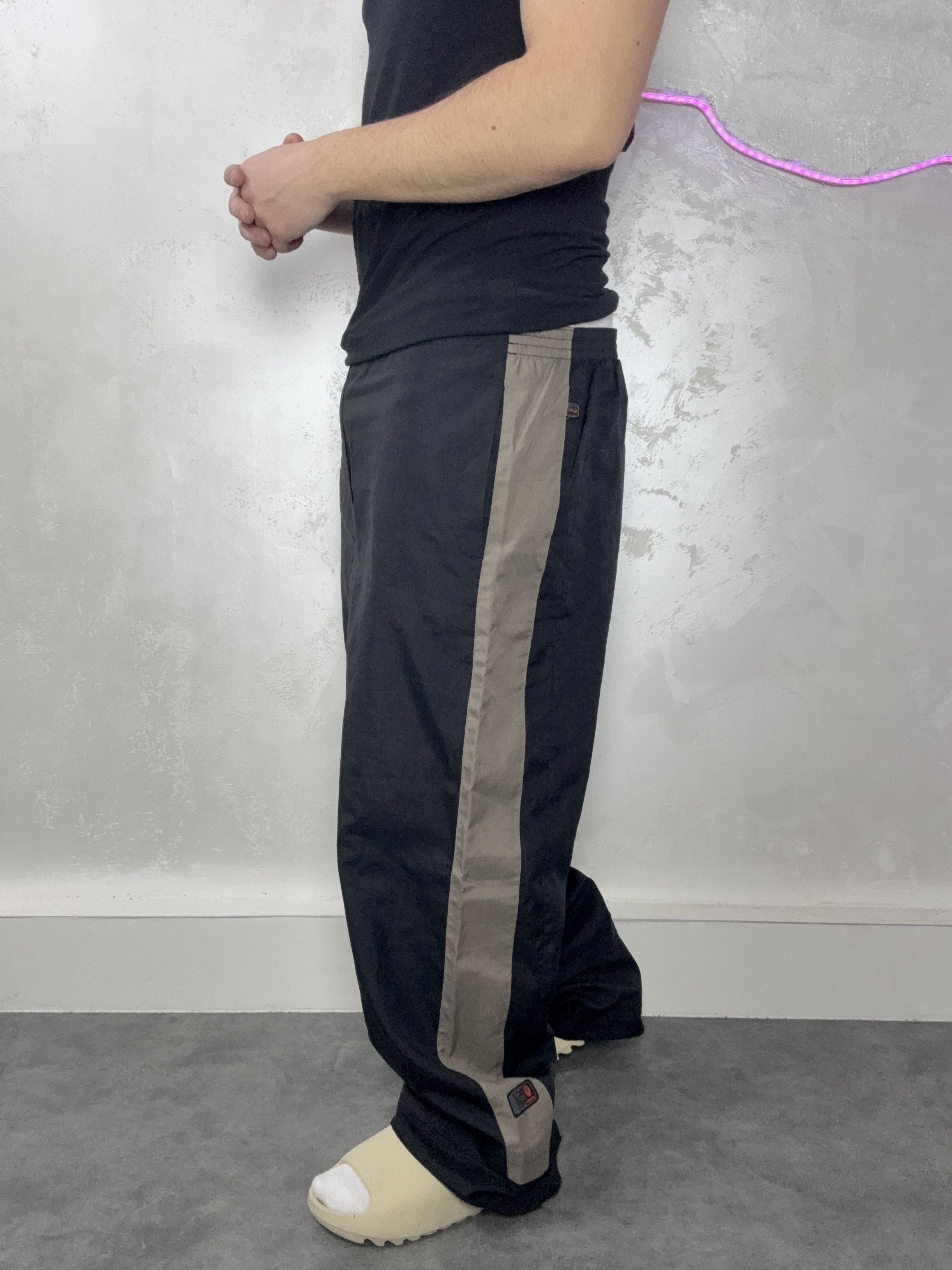 Nike Vintage Nike Side Stripe Track Pants - Black/Tan Size US 34 / EU 50 - 2 Thumbnail