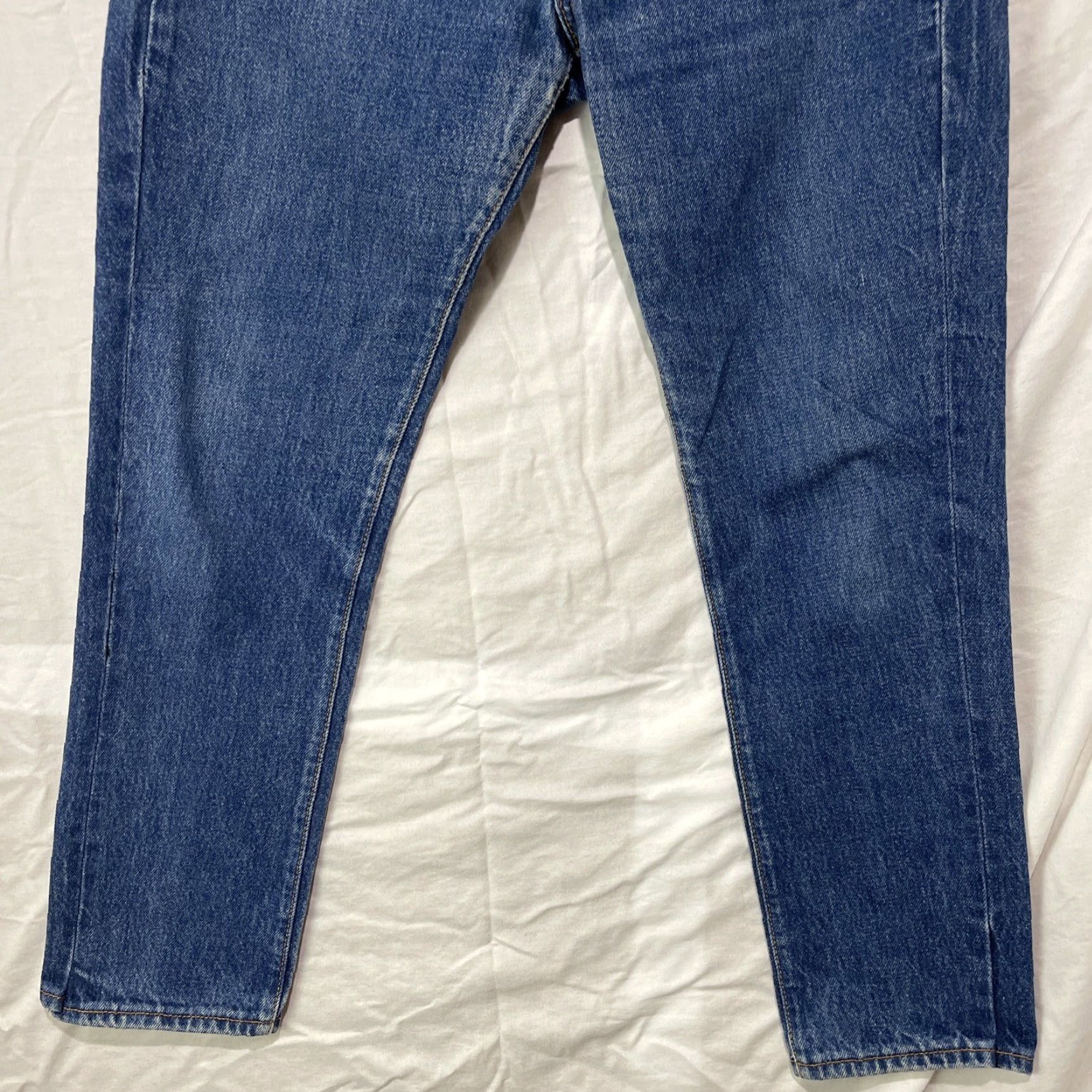 Levi's VINTAGE Levi's 501 Jeans Mens 30x29 Dark Wash Denim Made In USA 80s Batwing Jeans 501 Series Classic Style Mens 80s USA Batwing Size US 30 / EU 46 - 3 Thumbnail