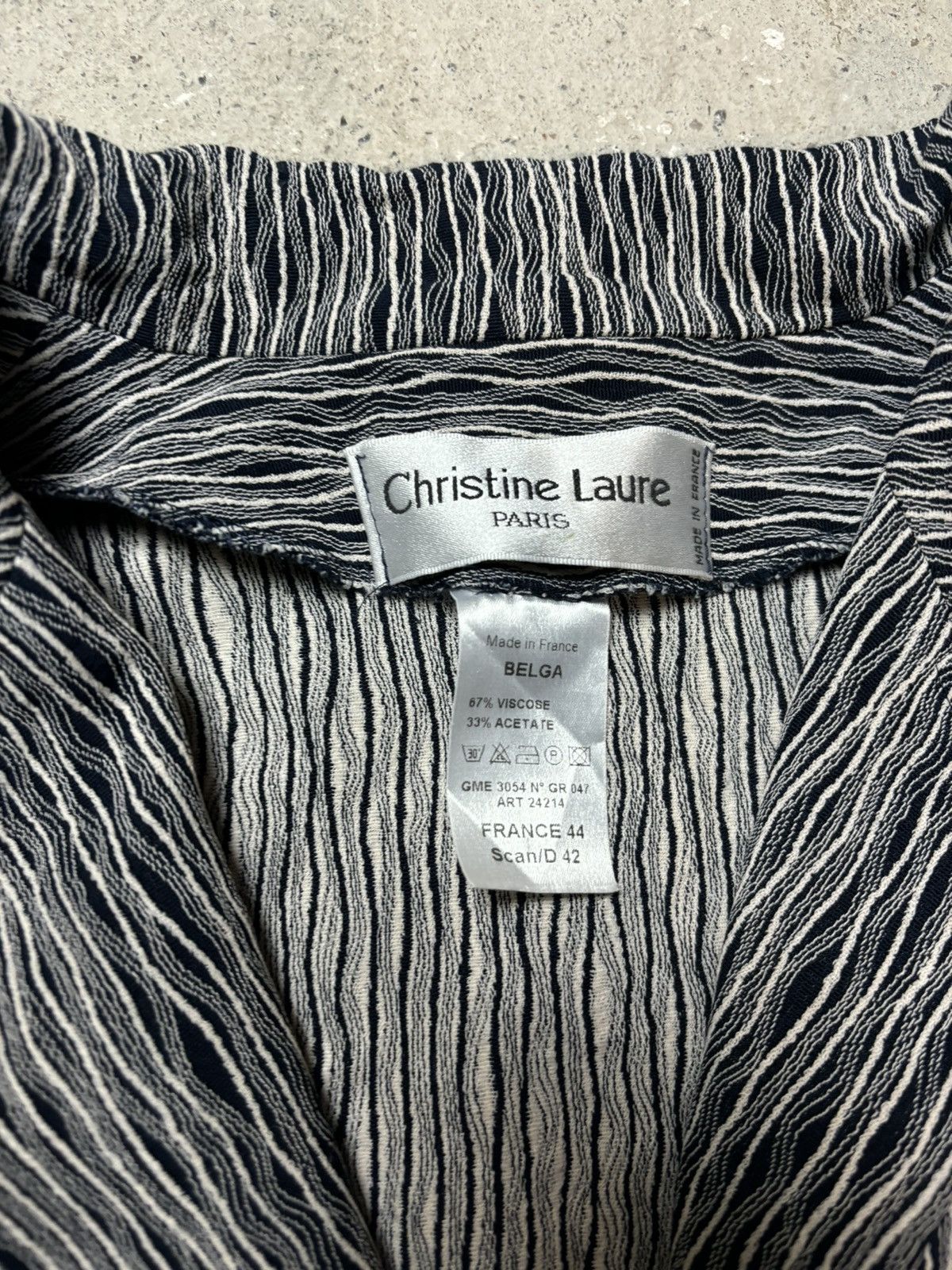 Designer × Vintage Vintage Christine Laure France Button Front Tunic Jacket Size L / US 10 / IT 46 - 4 Thumbnail