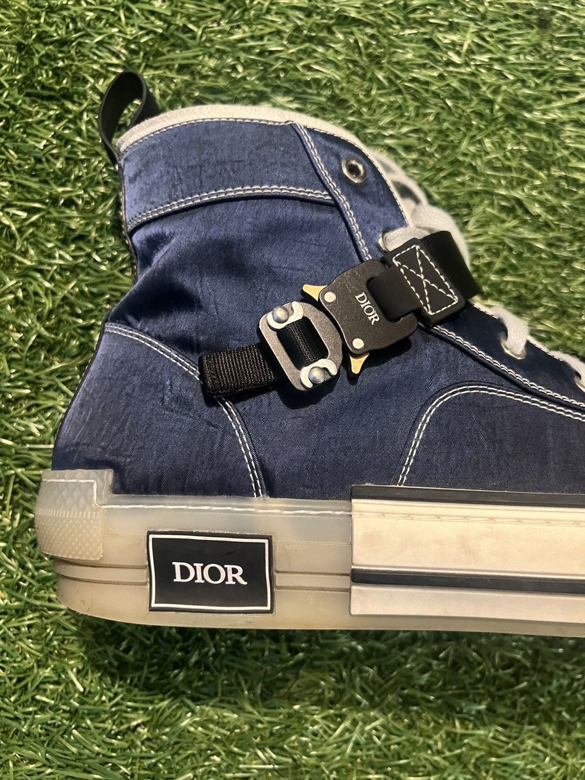 Alyx × Dior Dior B23 Alyx Sneakers High Top Blue Converse Shoes Size US 12 / EU 45 - 5 Thumbnail